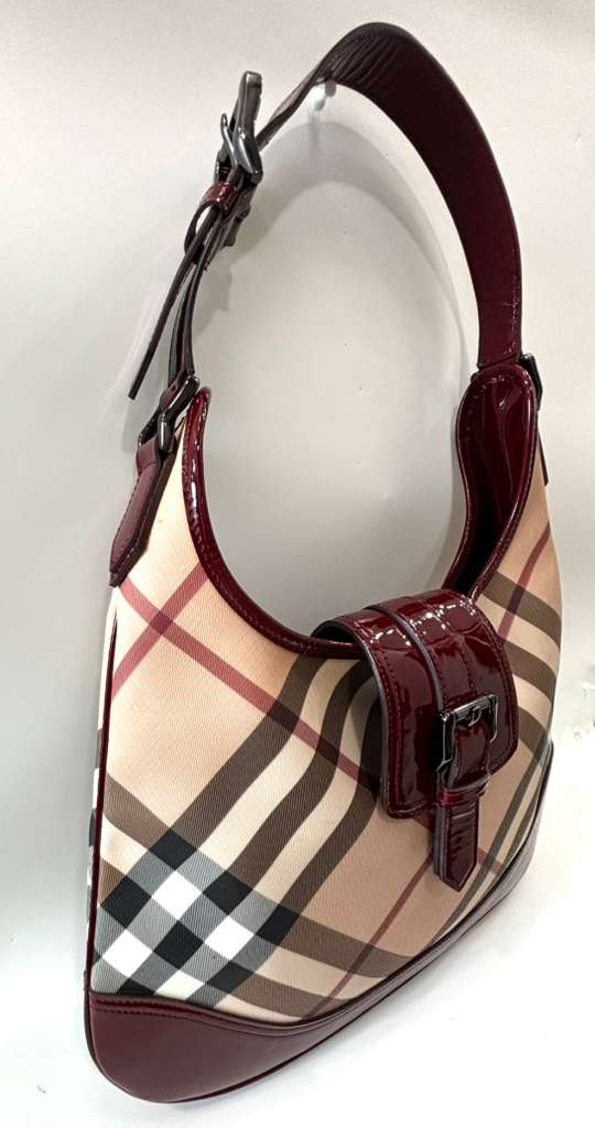 BURBERRY NOVA CHECK BROOKE LARGE HOBO BAG
