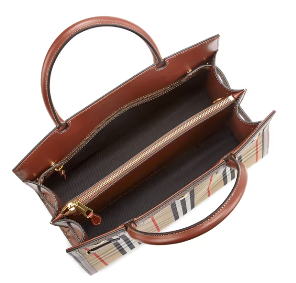 BURBERRY TITLE CHECK TOTE BAG