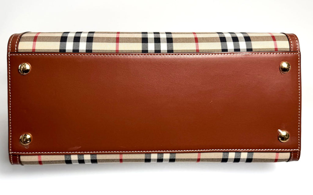 BURBERRY TITLE CHECK TOTE BAG