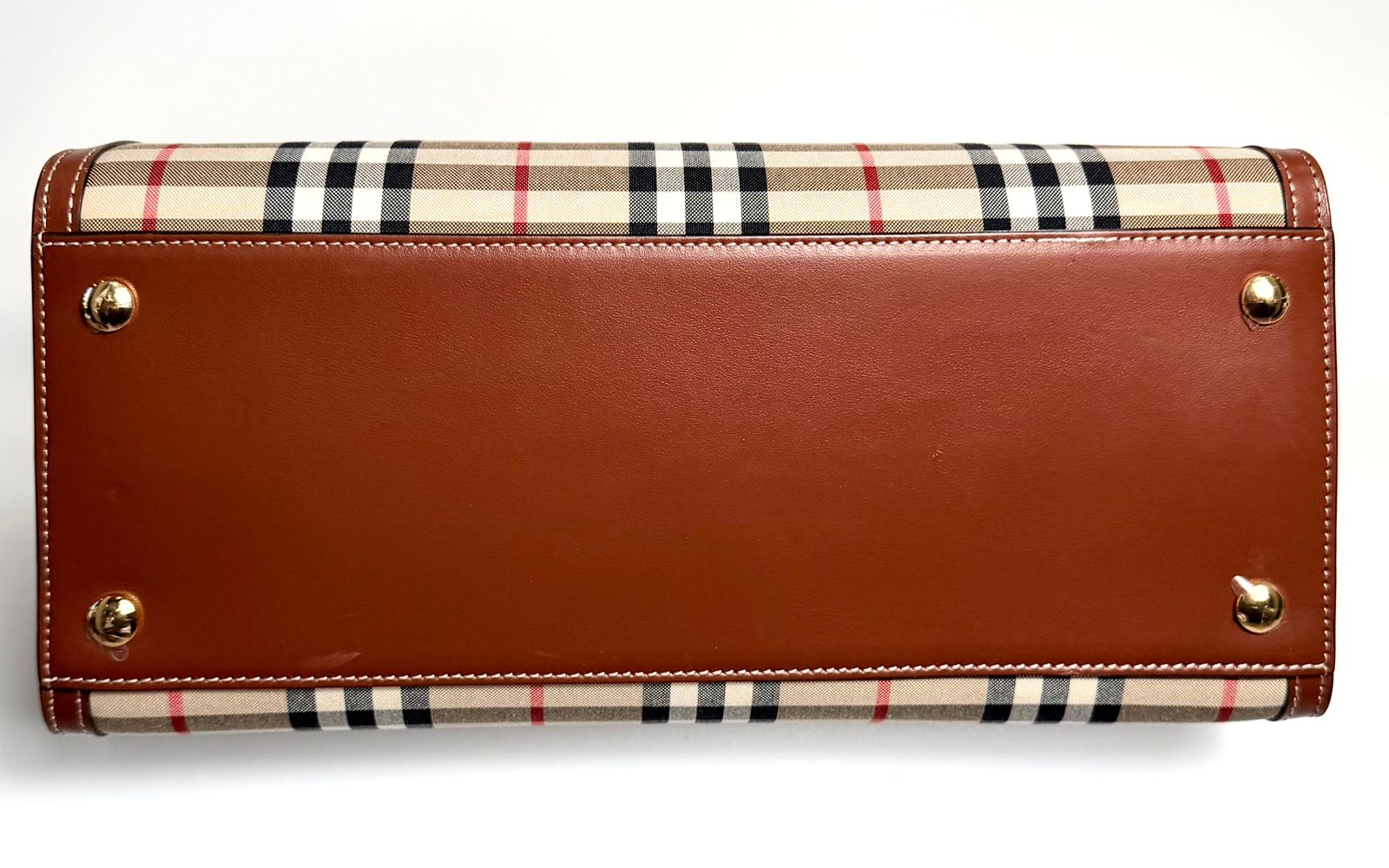 BURBERRY TITLE CHECK TOTE BAG