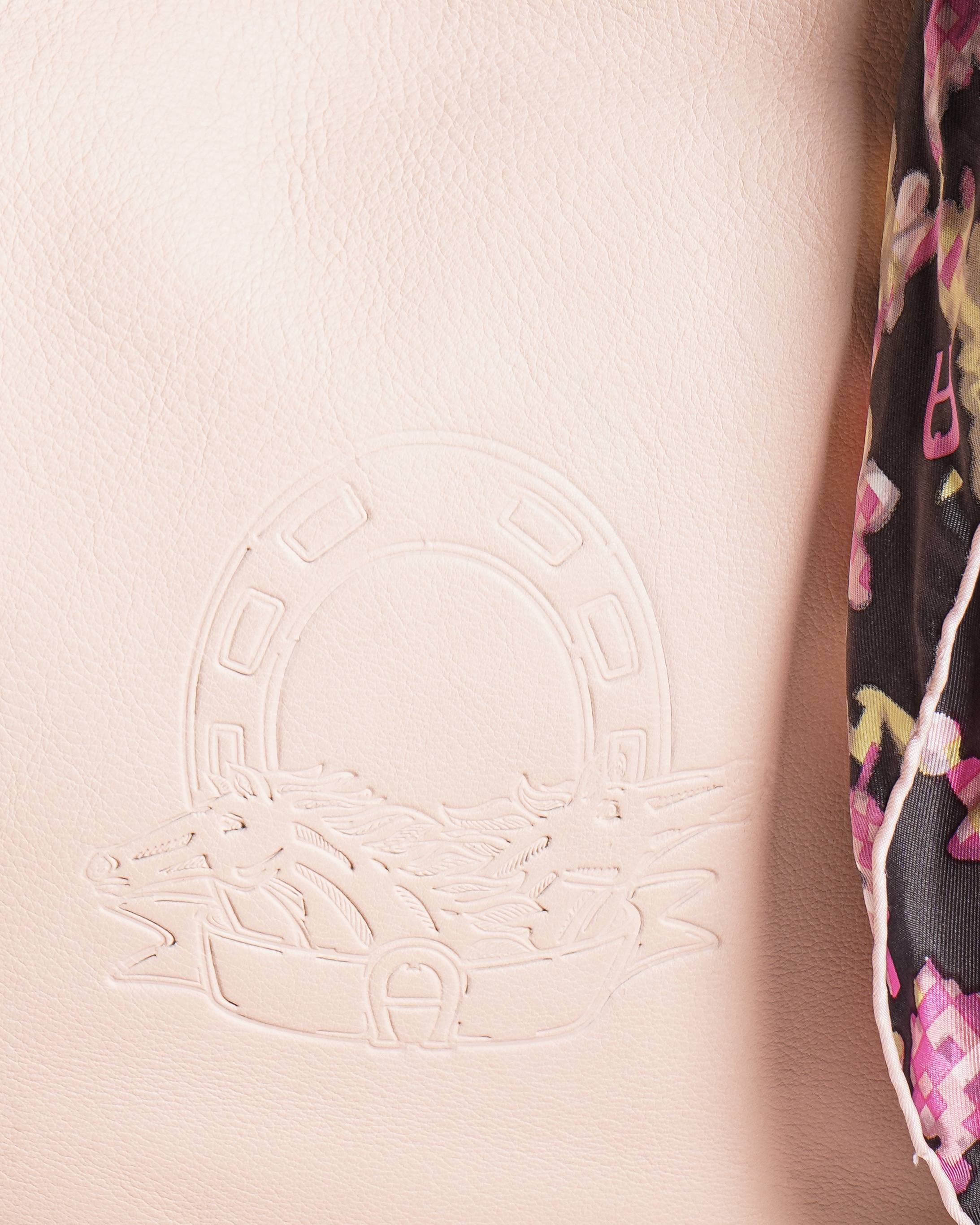 Aigner Heritage Leather Hobo Bag