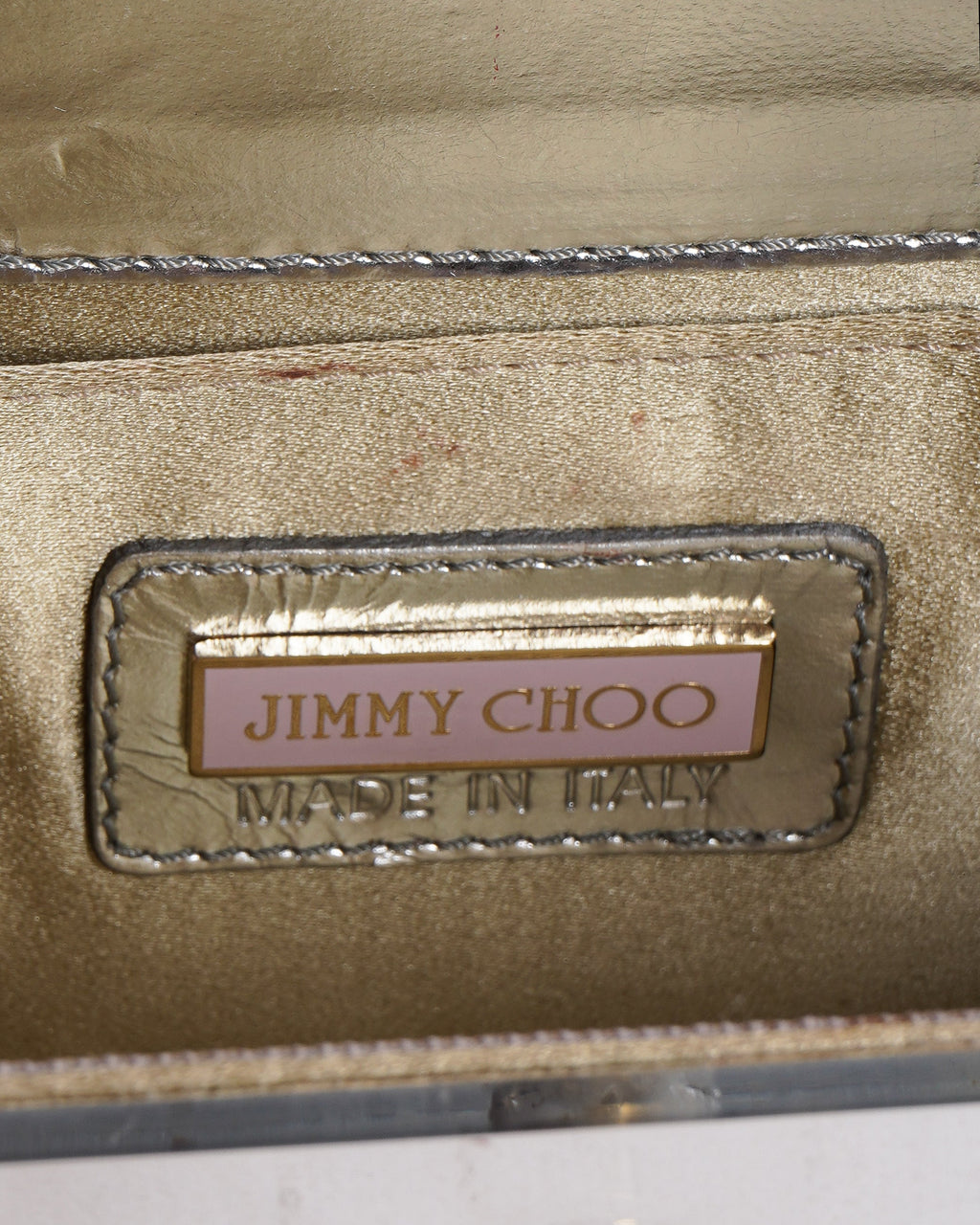 Jimmy Choo Acrylic Crossbody Bag In Silver Tone