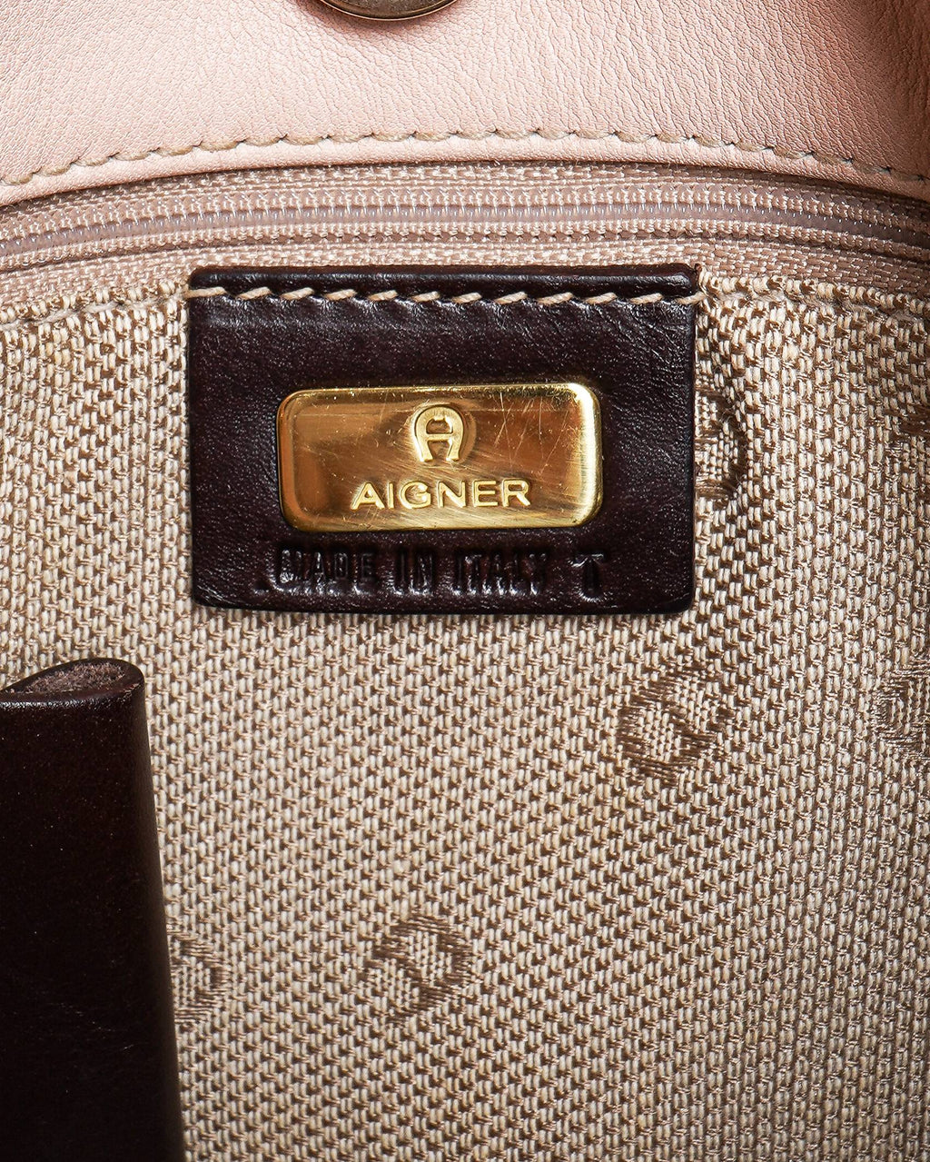 Aigner Heritage Leather Hobo Bag