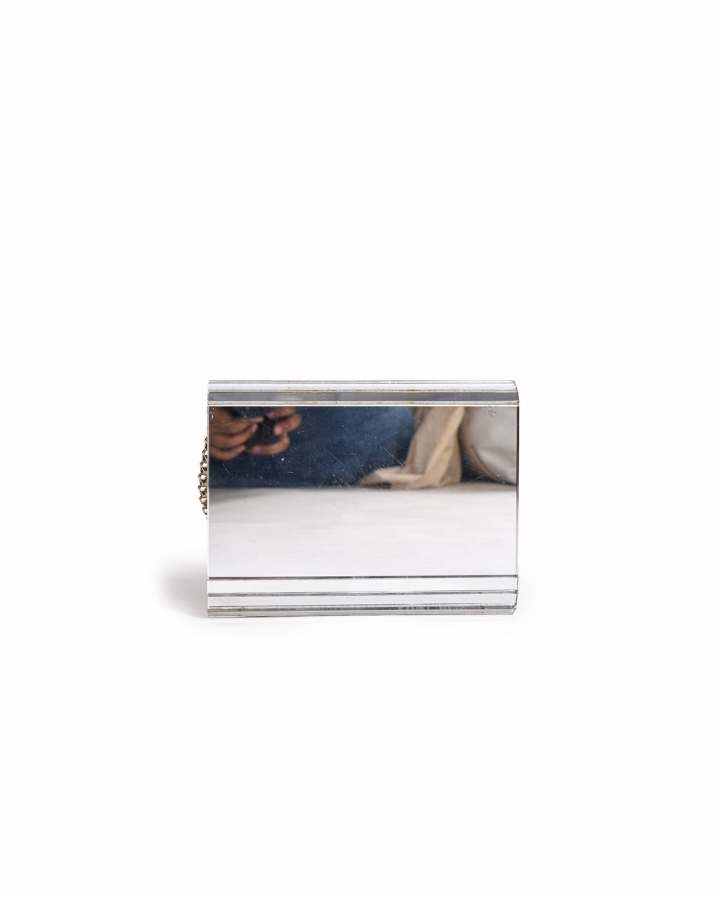 Jimmy Choo Acrylic Crossbody Bag In Silver Tone