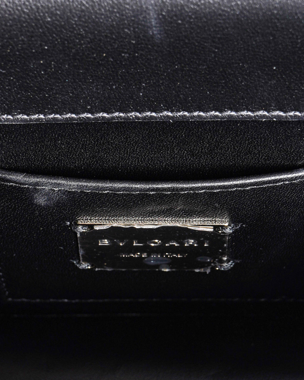 Bvlgari Serpenti Forever Crossbody Bag In galuchat skin with black Metropolitan calf leather