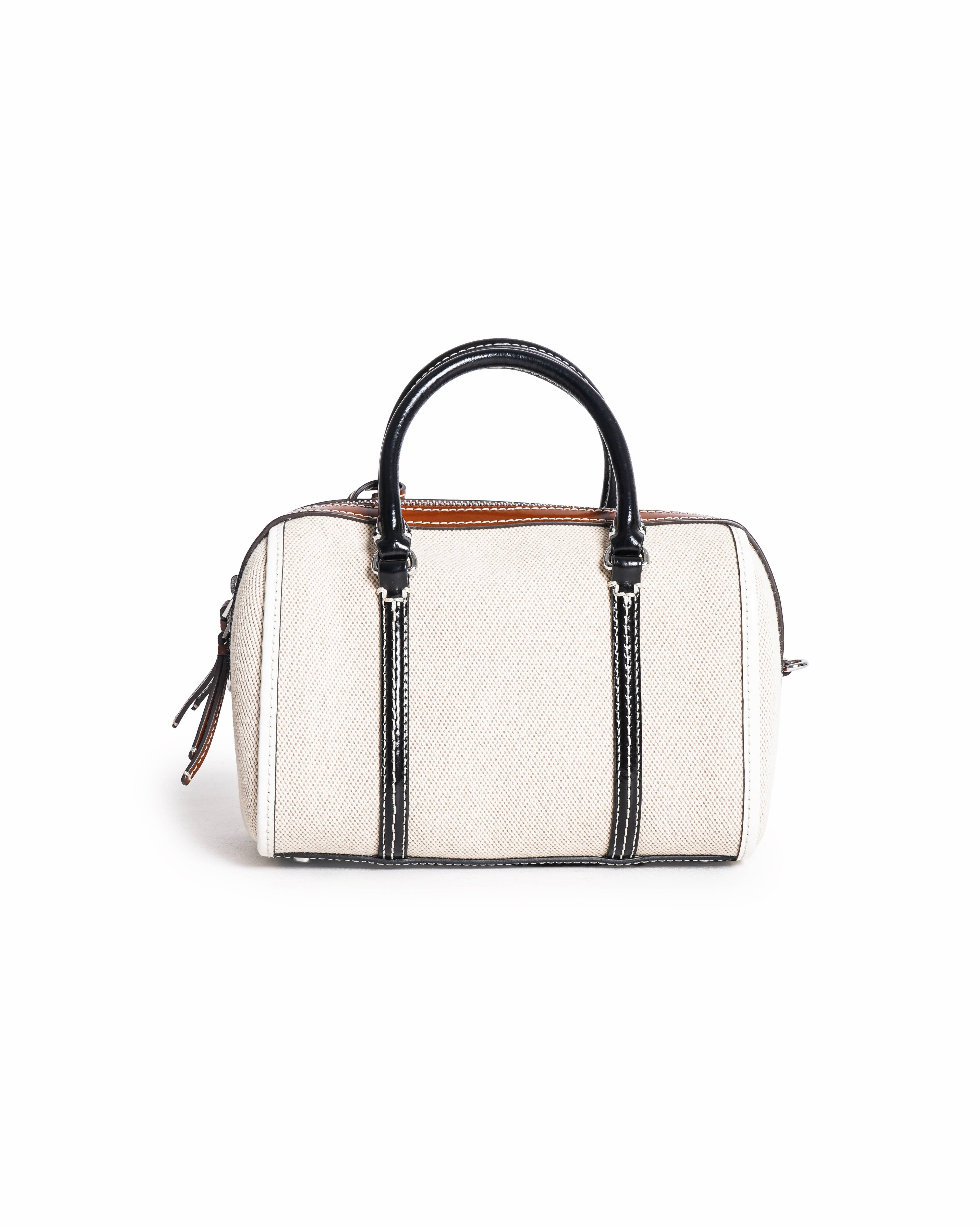 Tory Burch Thea Mini Canvas and Leather Satchel