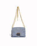 Jimmy Choo Lockett Petite Shoulder Bag Leather Denim