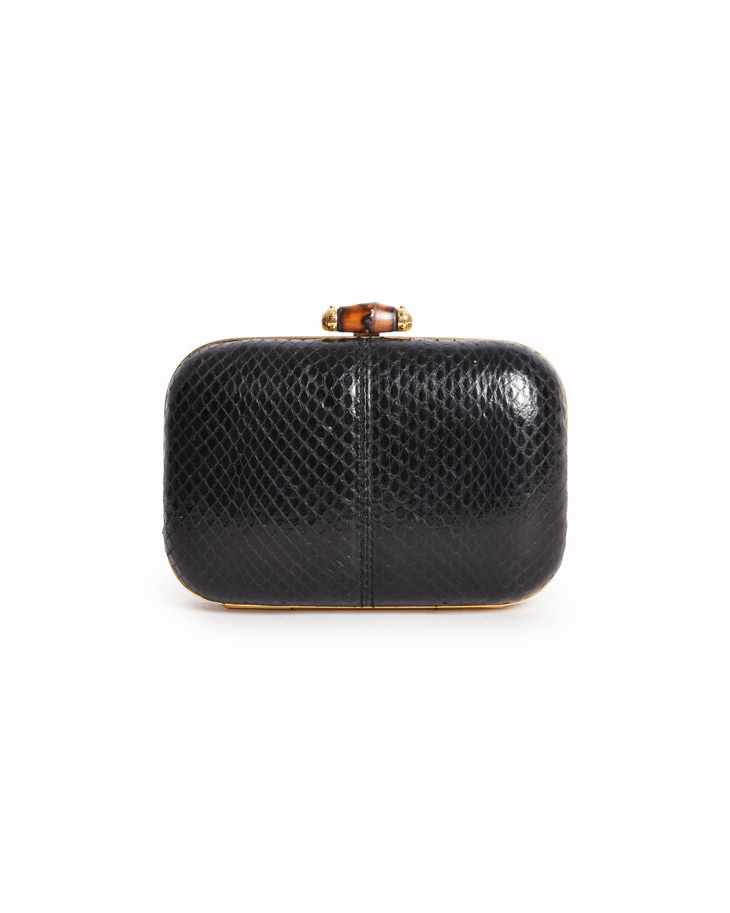 Gucci Snake Skin Bamboo Clutch