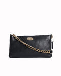 Coach black leather crossbody bag