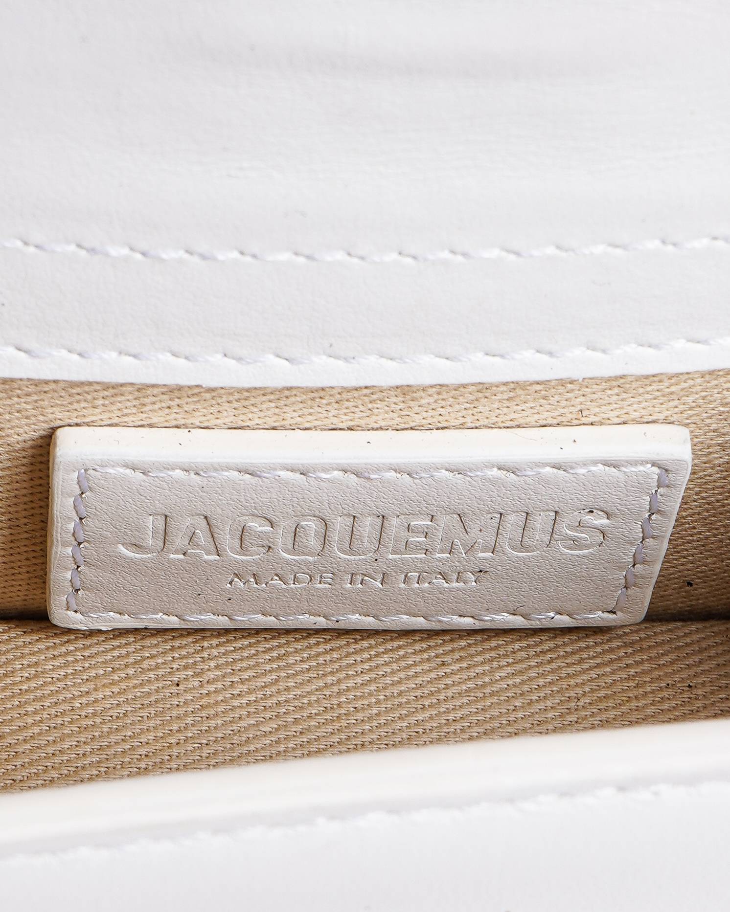 Jacquemus le petit bambino mini white crossbody bag