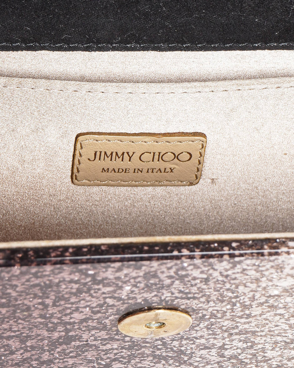 Jimmy choo acrylic glitter candy crossbody bag