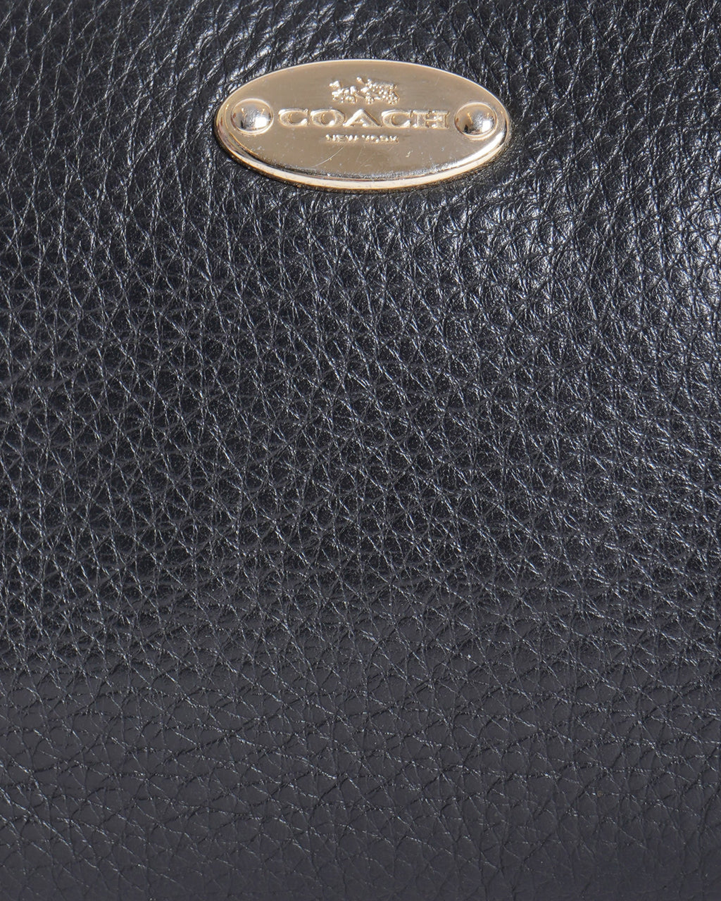Coach black leather crossbody bag
