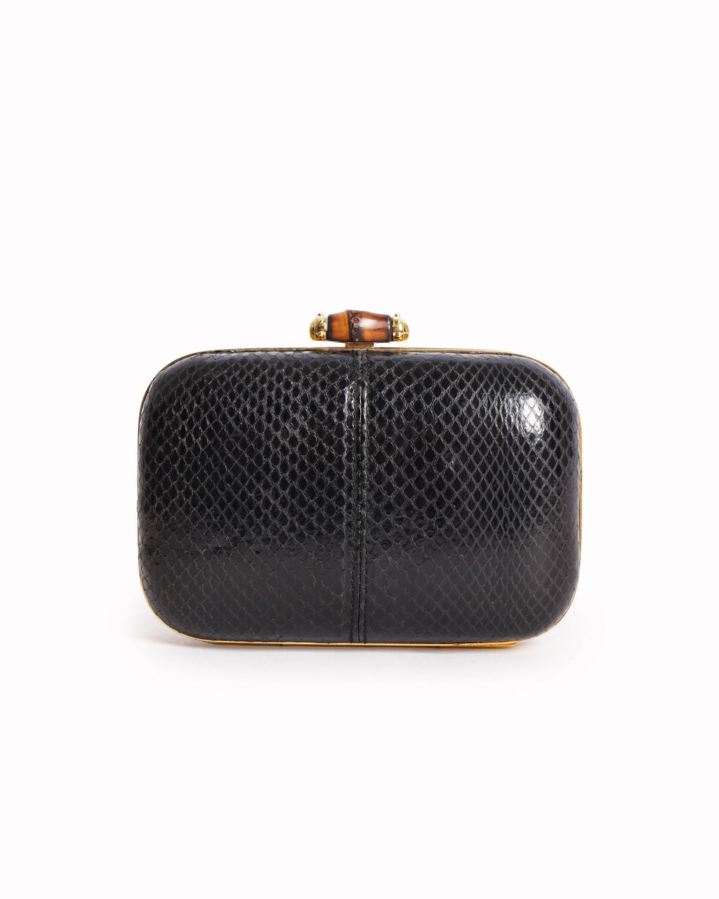 Gucci Snake Skin Bamboo Clutch