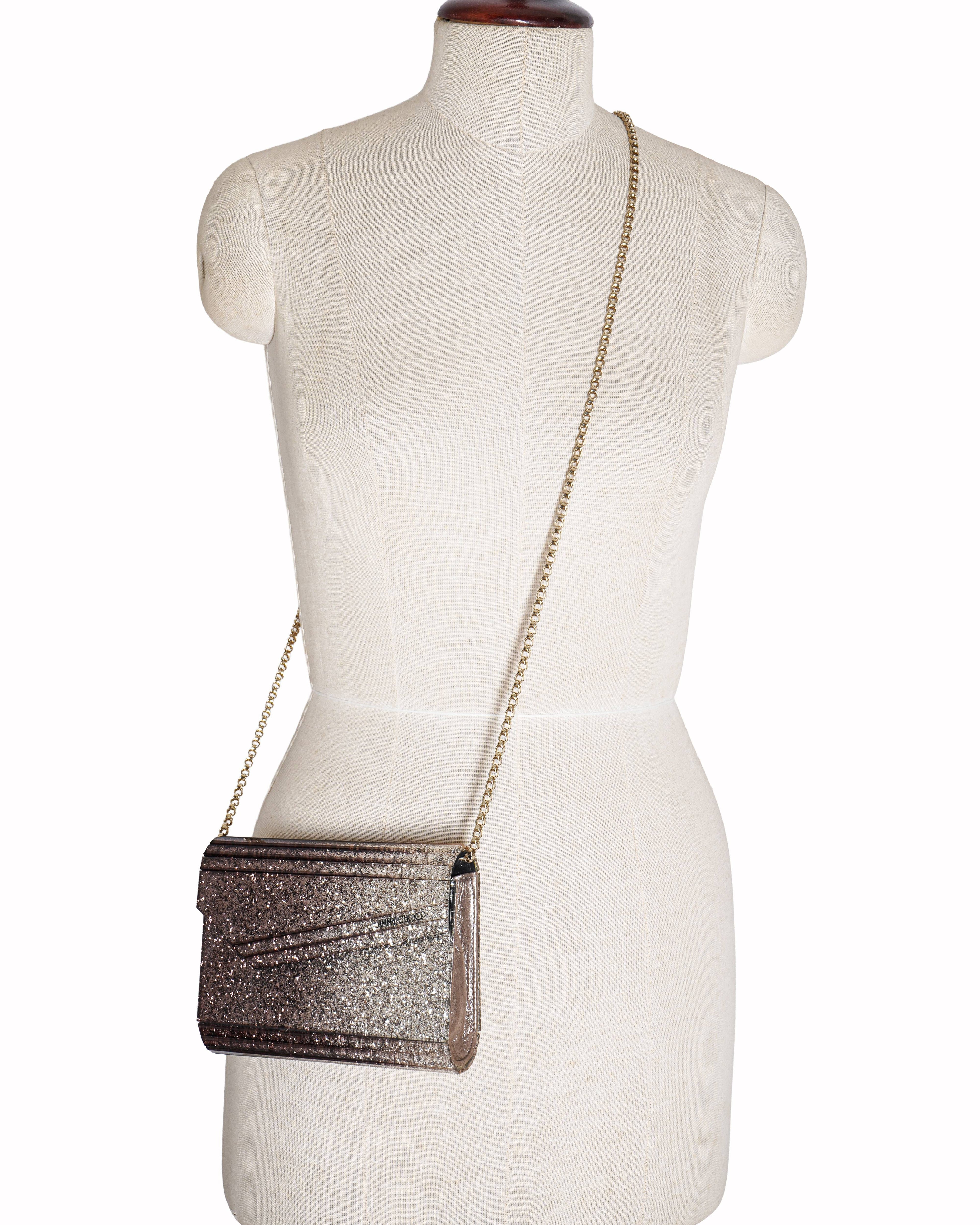 Jimmy choo acrylic glitter candy crossbody bag