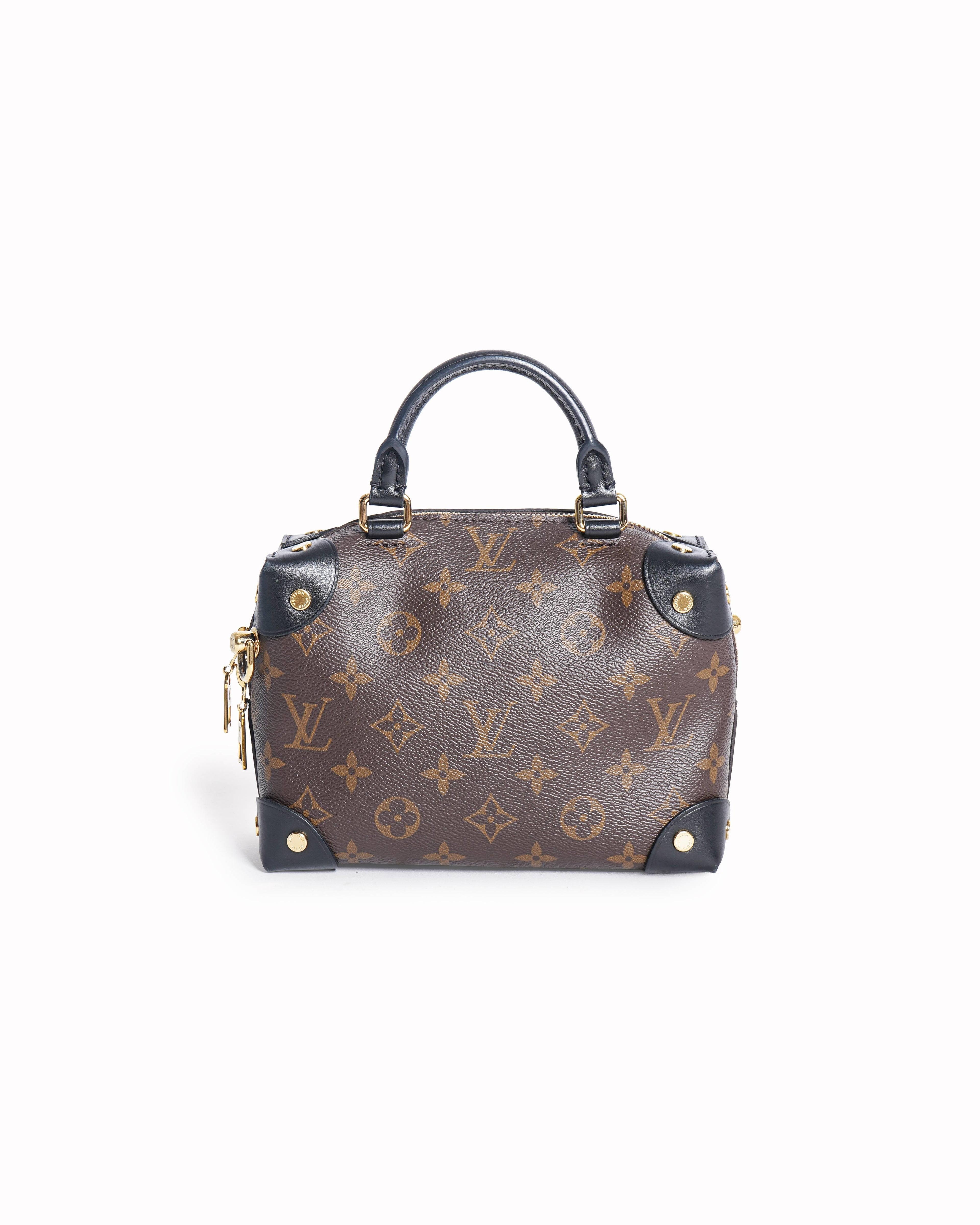 Louis Vuitton Monogram Canvas and Leather Petite Malle Souple Bag