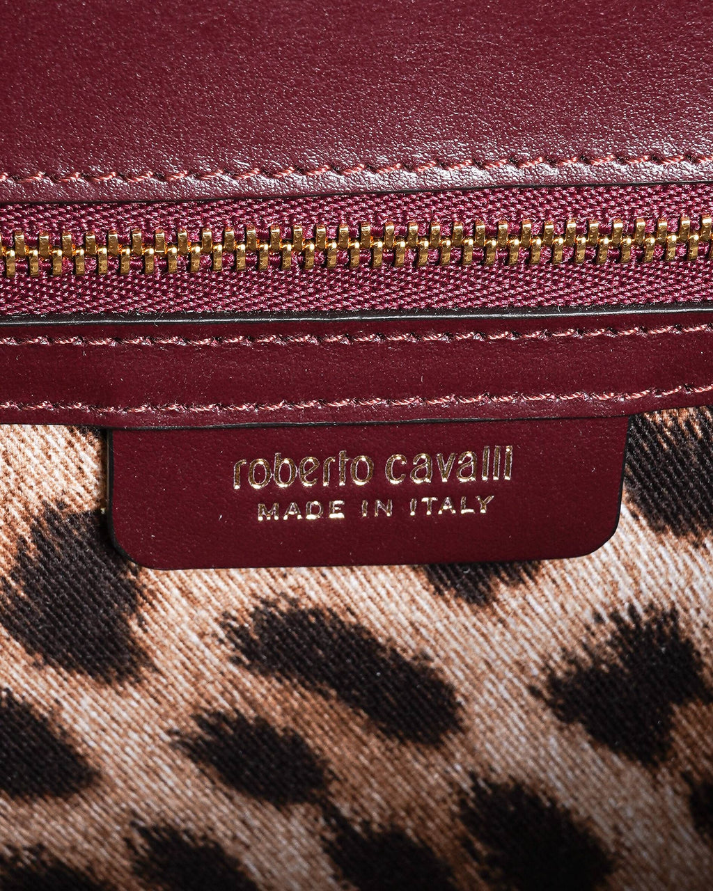 Roberto Cavalli Burgundy Crossbody Handbag