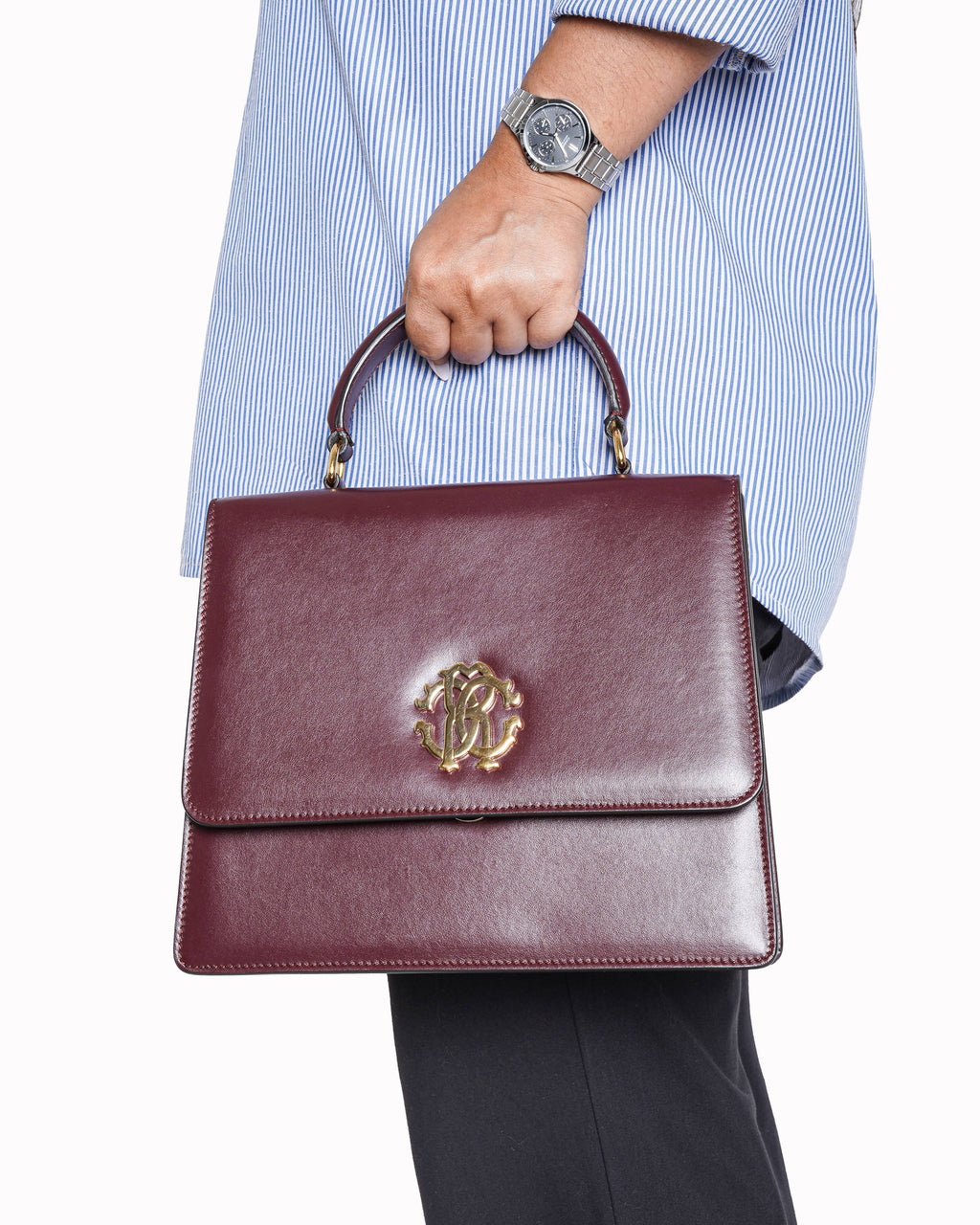 Roberto Cavalli Burgundy Crossbody Handbag
