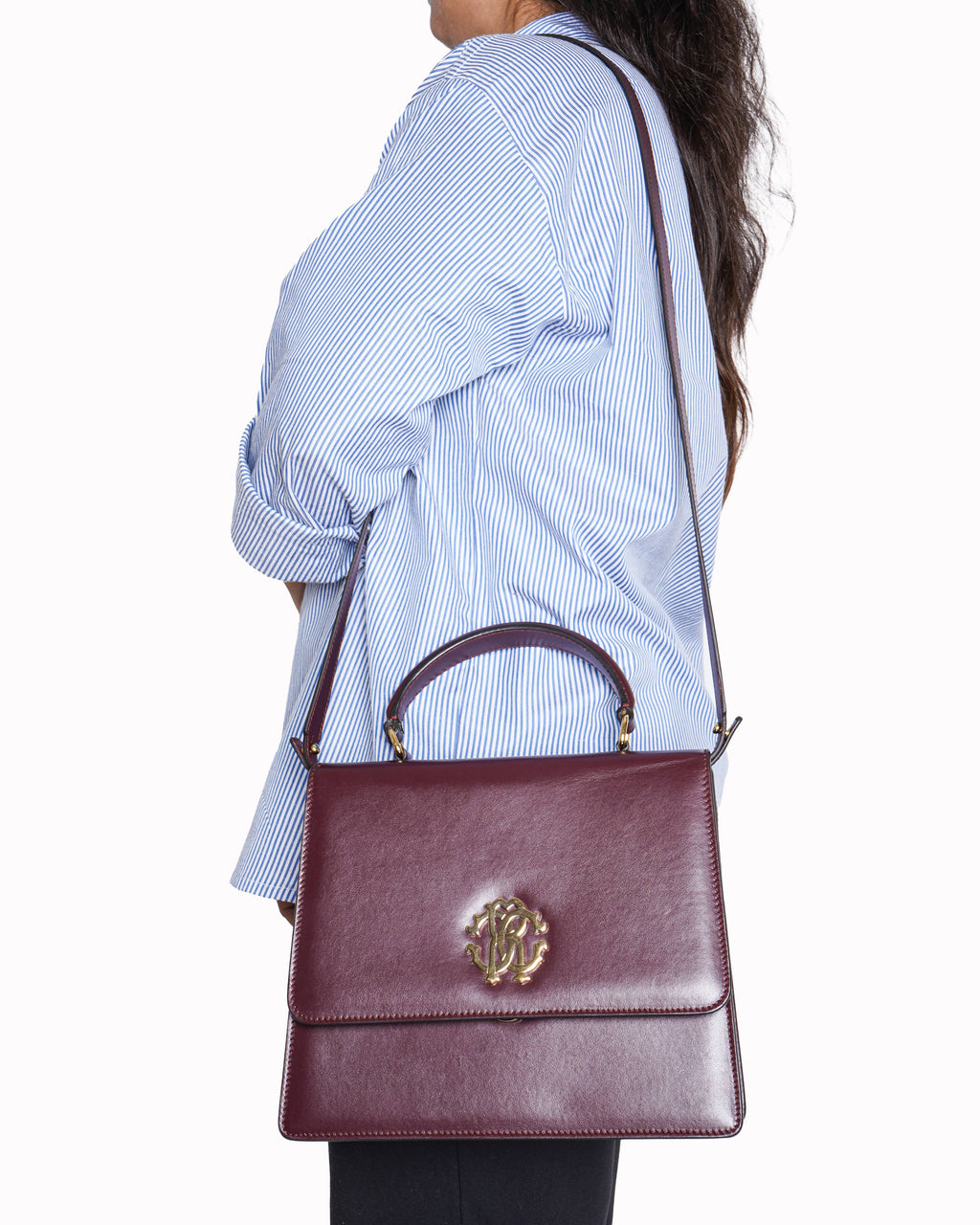 Roberto Cavalli Burgundy Crossbody Handbag