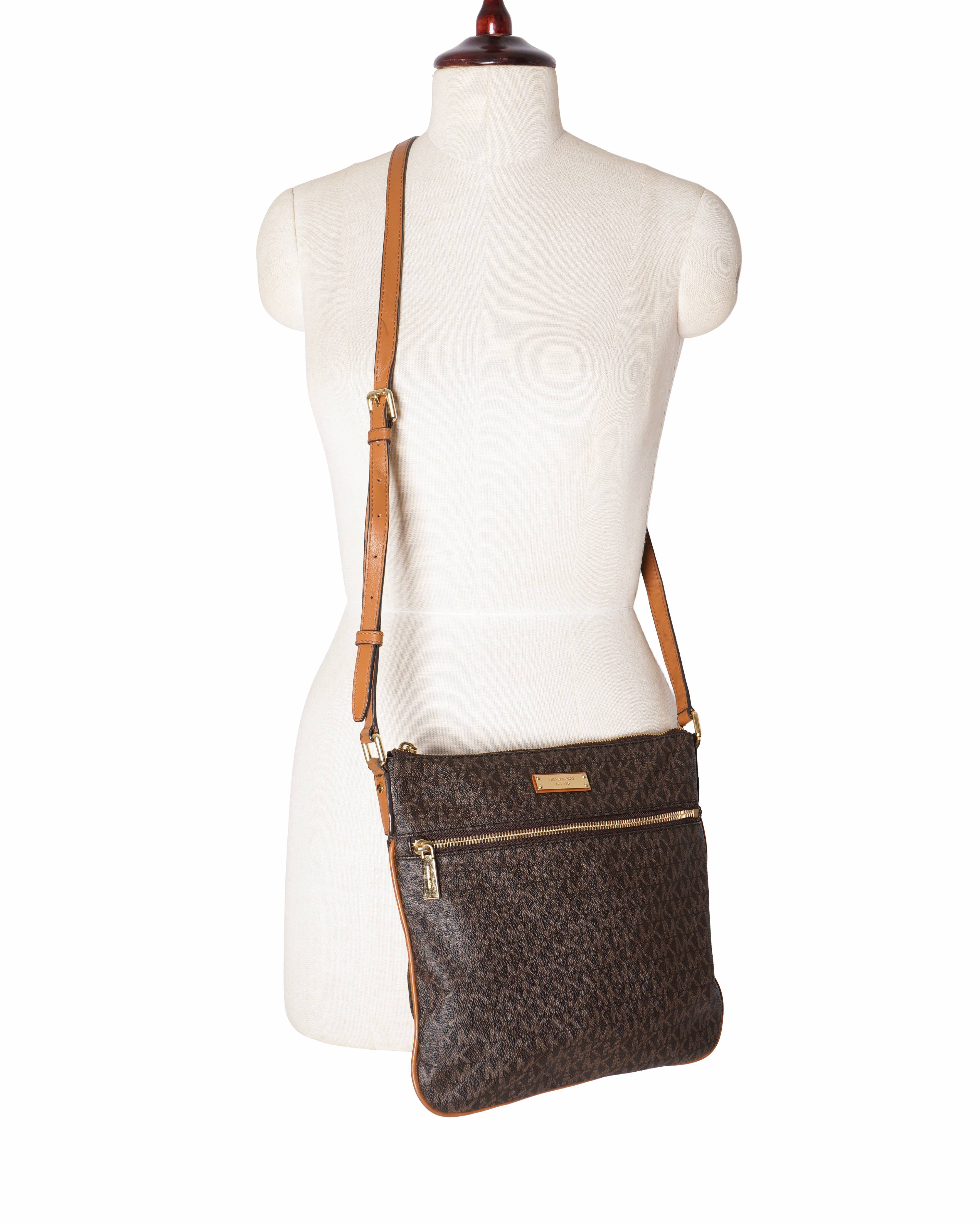Michael Kors  Brown Textured Sling bag