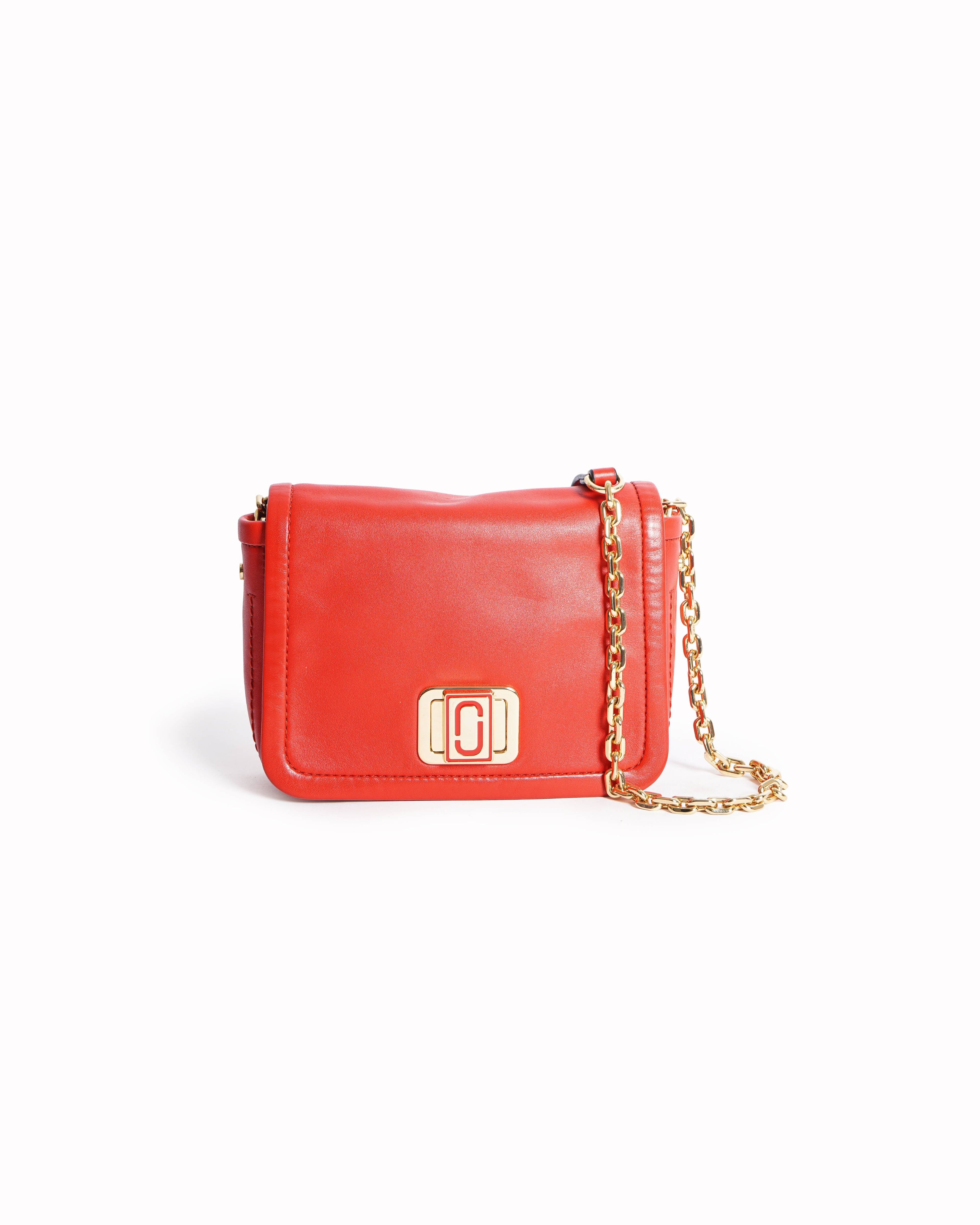 Marc Jacobs  Cayenne Pepper The Mini Squeeze Chain Handle Cross Body Bag