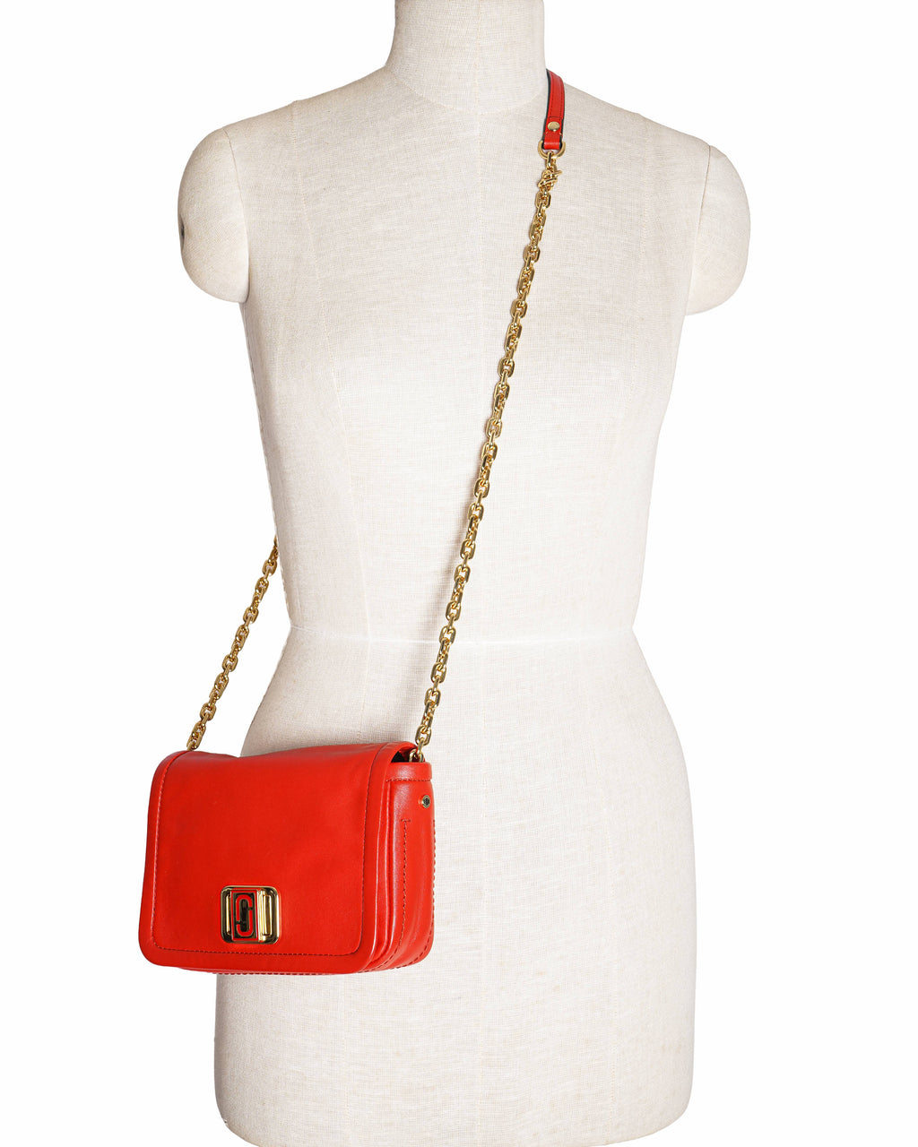 Marc Jacobs  Cayenne Pepper The Mini Squeeze Chain Handle Cross Body Bag