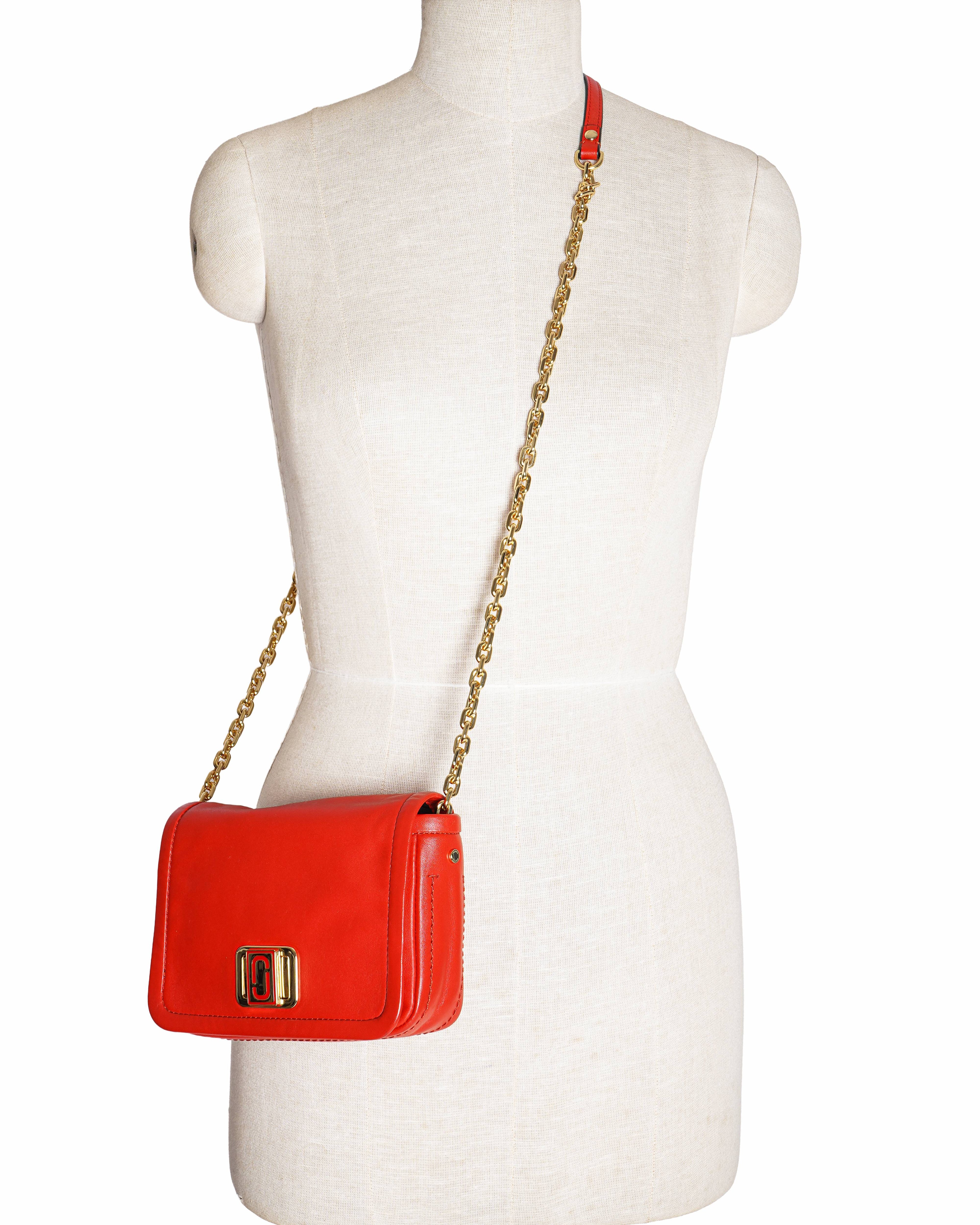 Marc Jacobs  Cayenne Pepper The Mini Squeeze Chain Handle Cross Body Bag