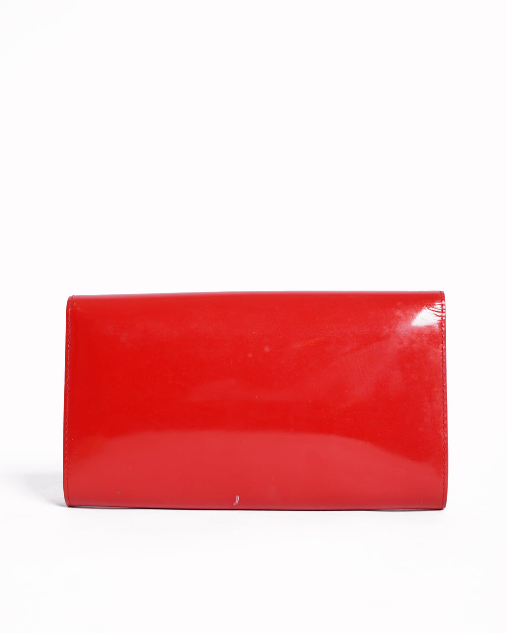 Louis vuitton red louise mm patent leather clutch