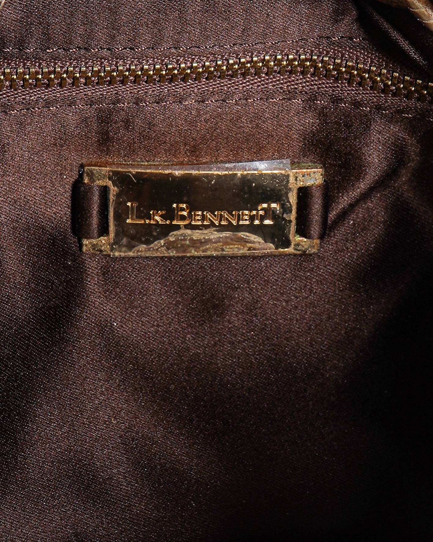 L.K. Bennett snakeskin clutch bag
