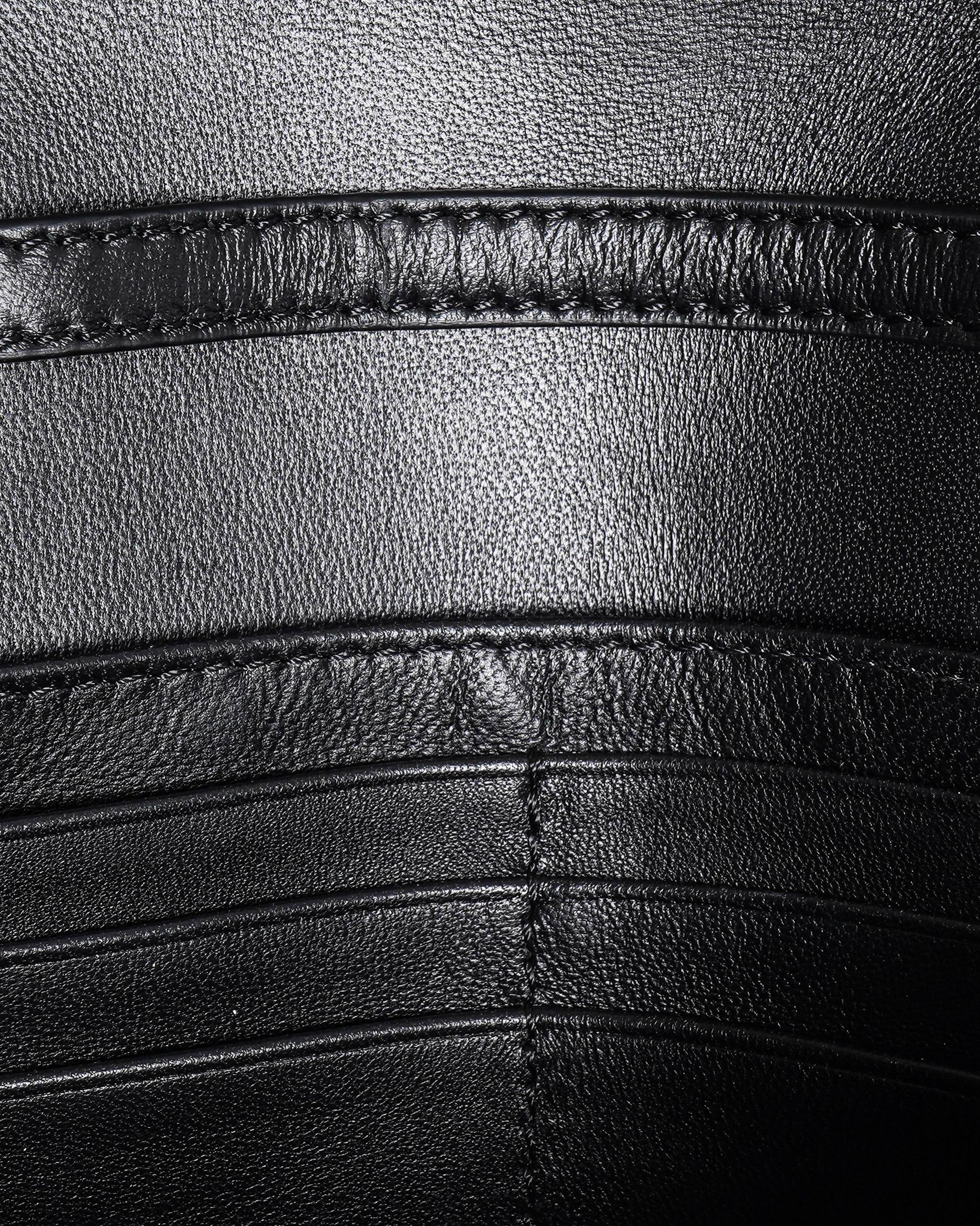 Fendi FF Embossed Baguette Leather Wallet on Chain