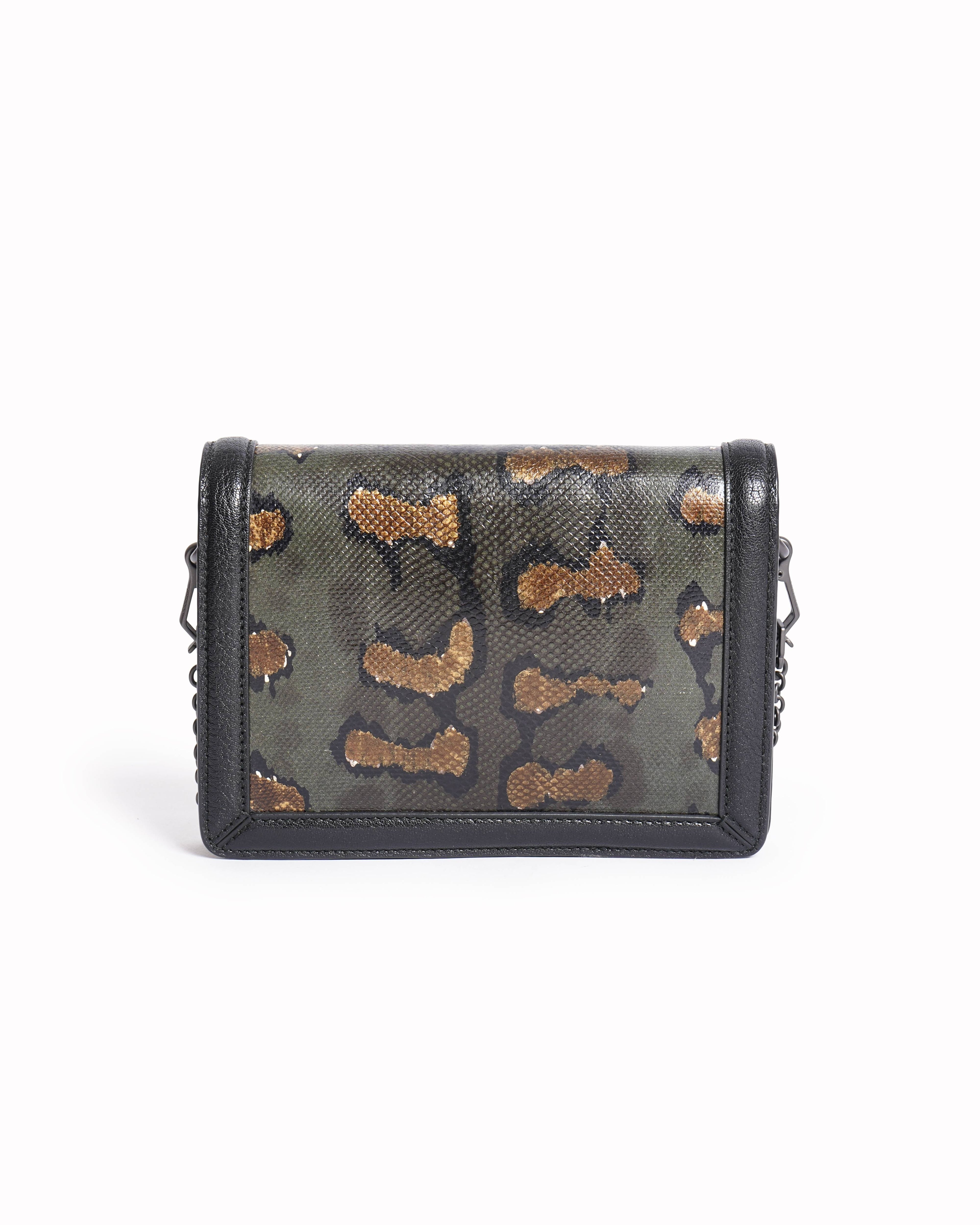 Bottega Veneta Embellished Snakeskin Leather Crossbody Bag