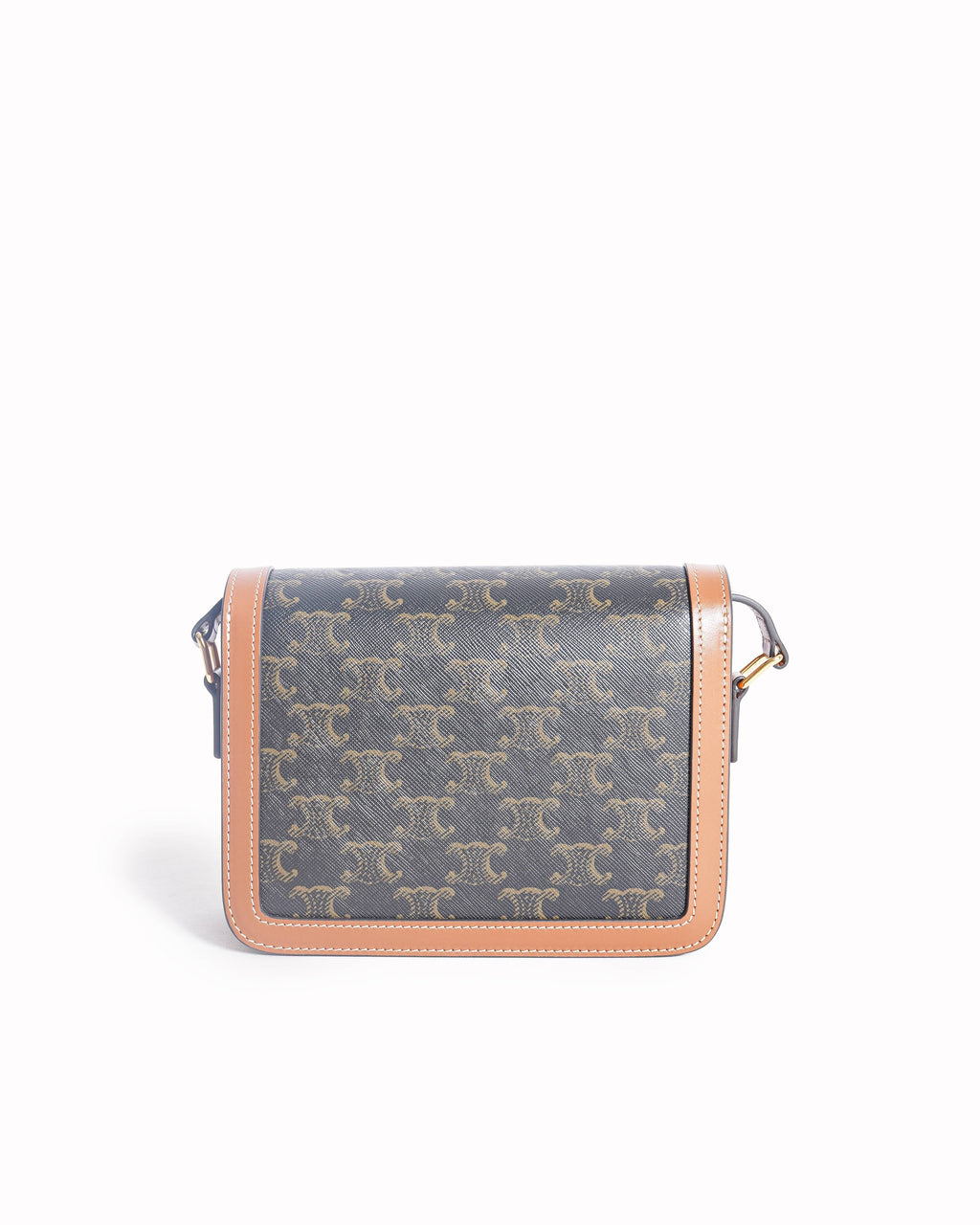 Celine Teen Triomphe Bag in Triomphe Canvas & Calfskin Leather