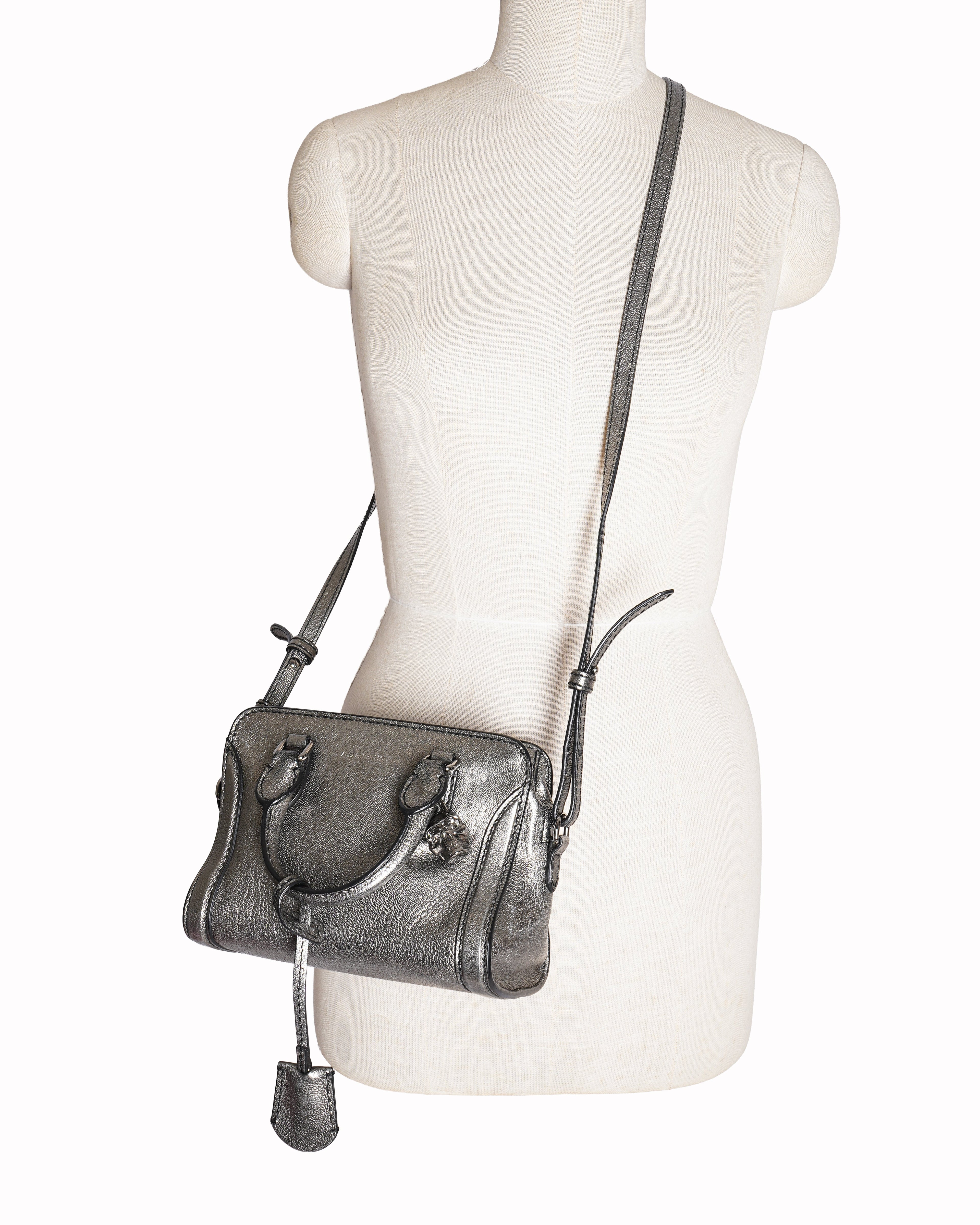 Alexander McQueen Metallic Leather Crossbody Bag