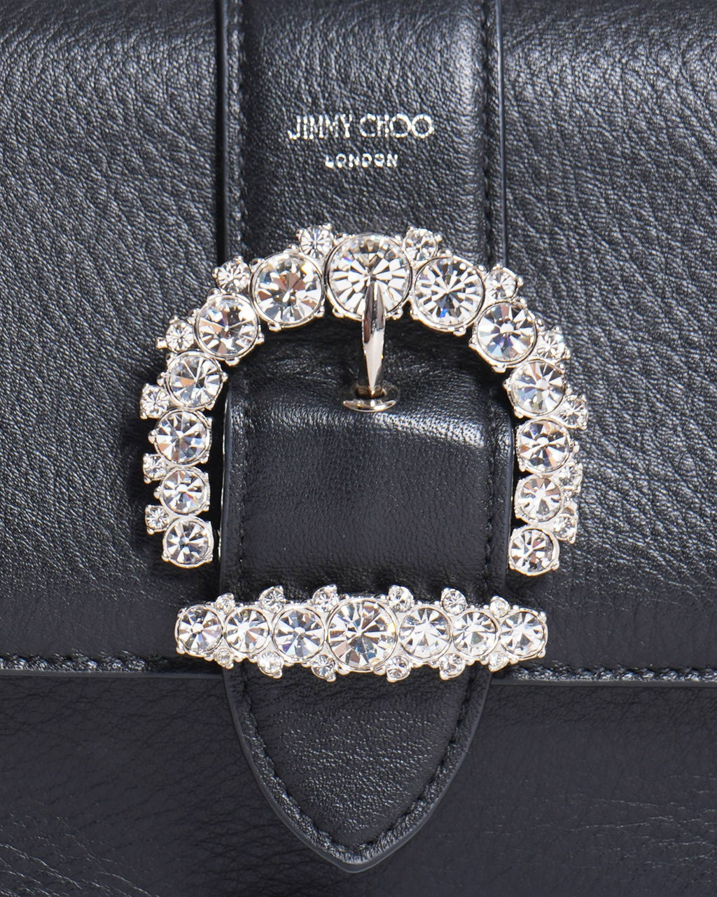New Jimmy Choo Cheri Wallet with Chain Leather Crossbody Bag