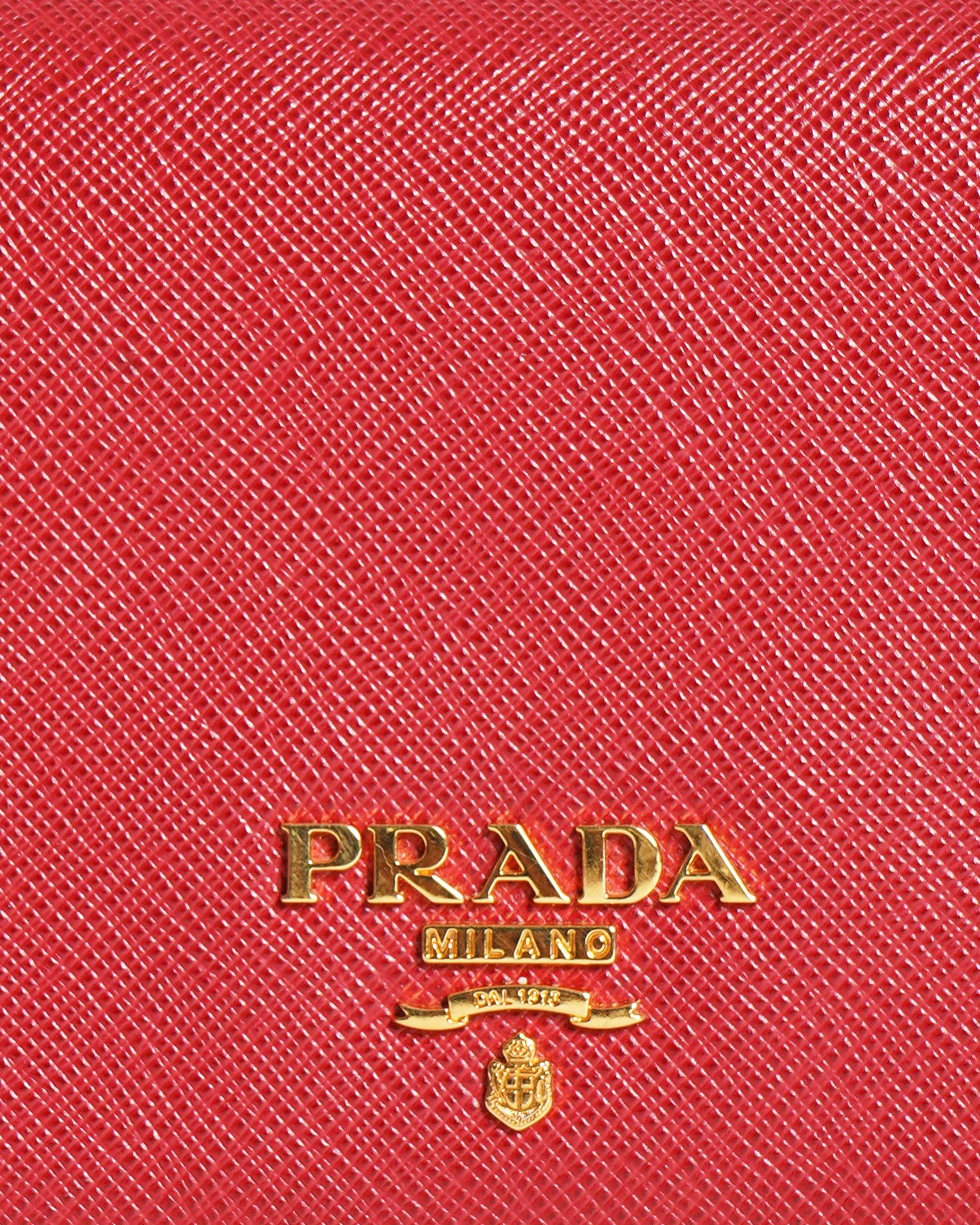 Prada  Saffiano Mini Bandoliera Crossbody Bag