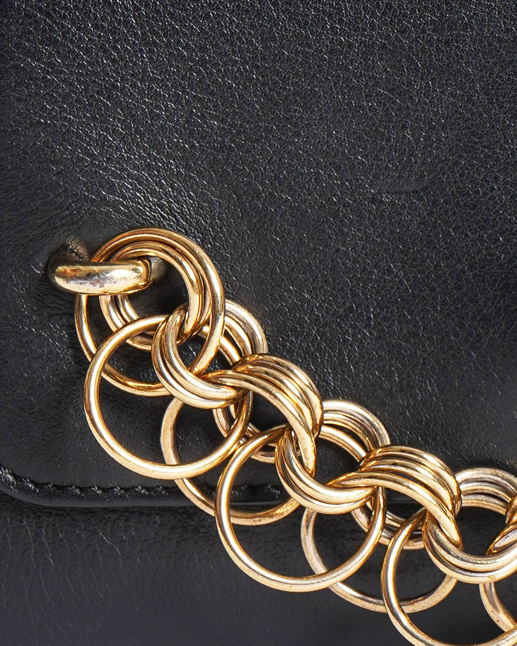 Chloé Black Leather Drew Bijou Clutch With Deattachable Crossbody Bag