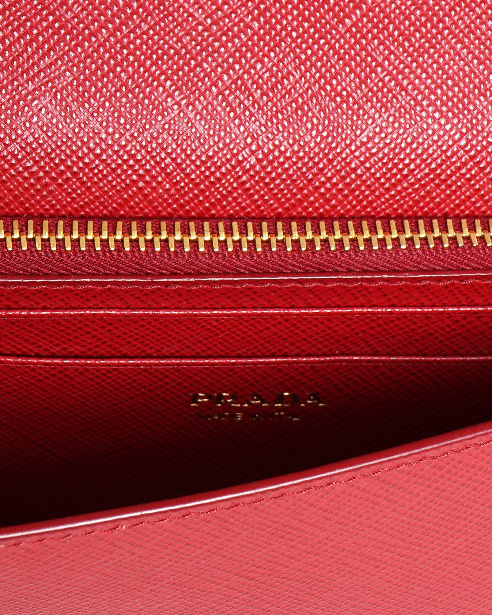 Prada  Saffiano Mini Bandoliera Crossbody Bag