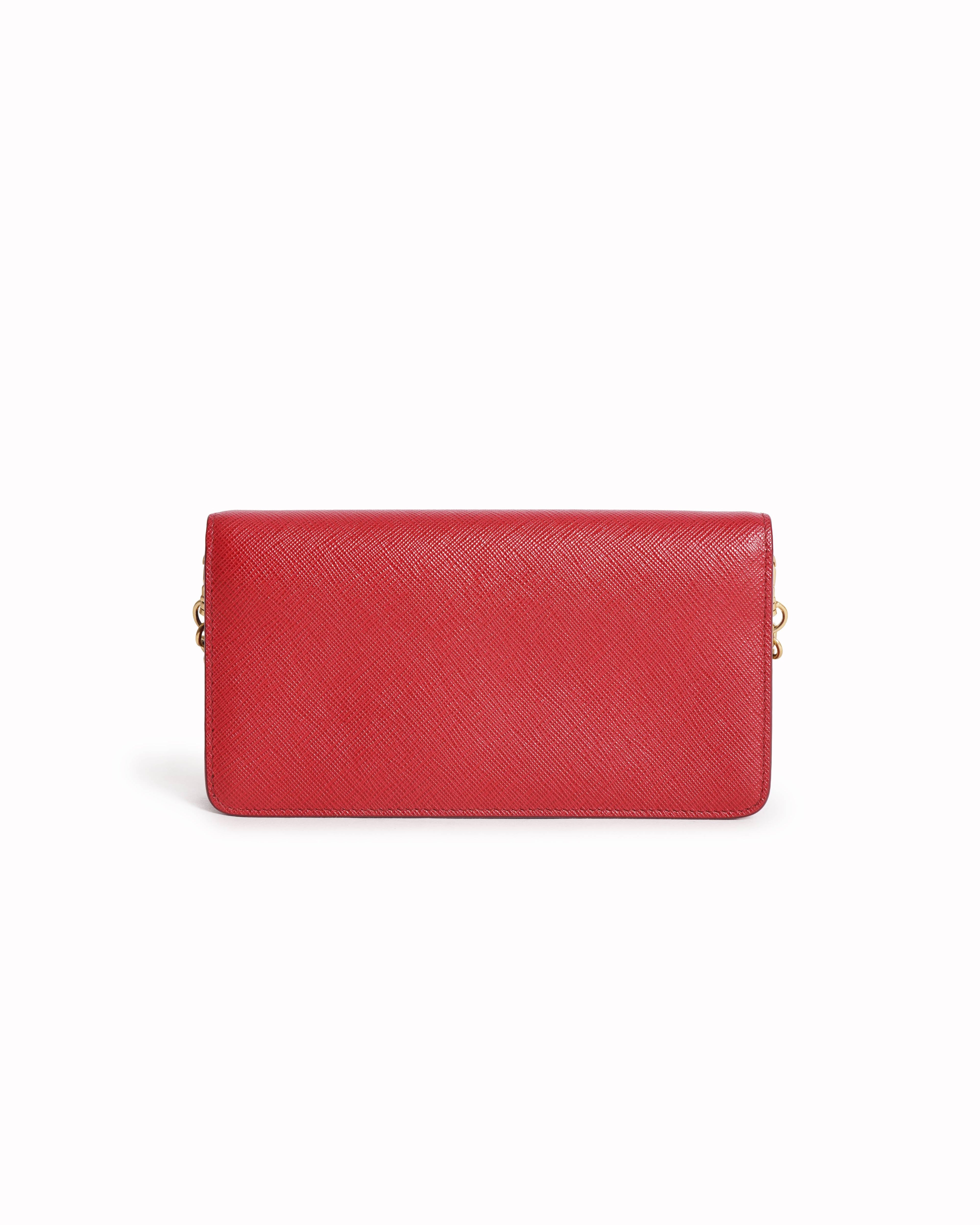 Prada  Saffiano Mini Bandoliera Crossbody Bag