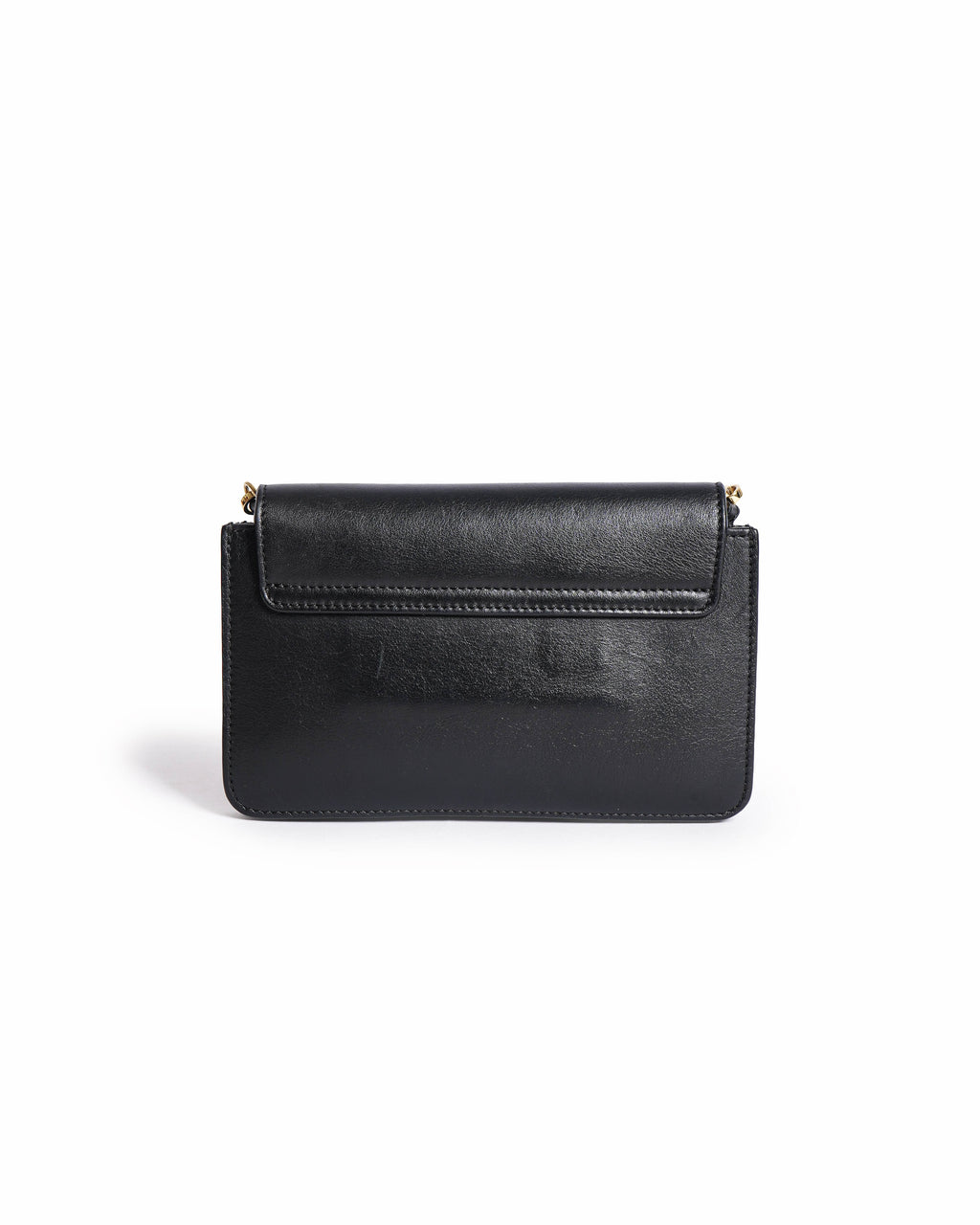 Chloé Black Leather Drew Bijou Clutch With Deattachable Crossbody Bag