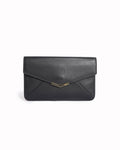 Fendi  Black Leather 2 Jours Envelope Clutch
