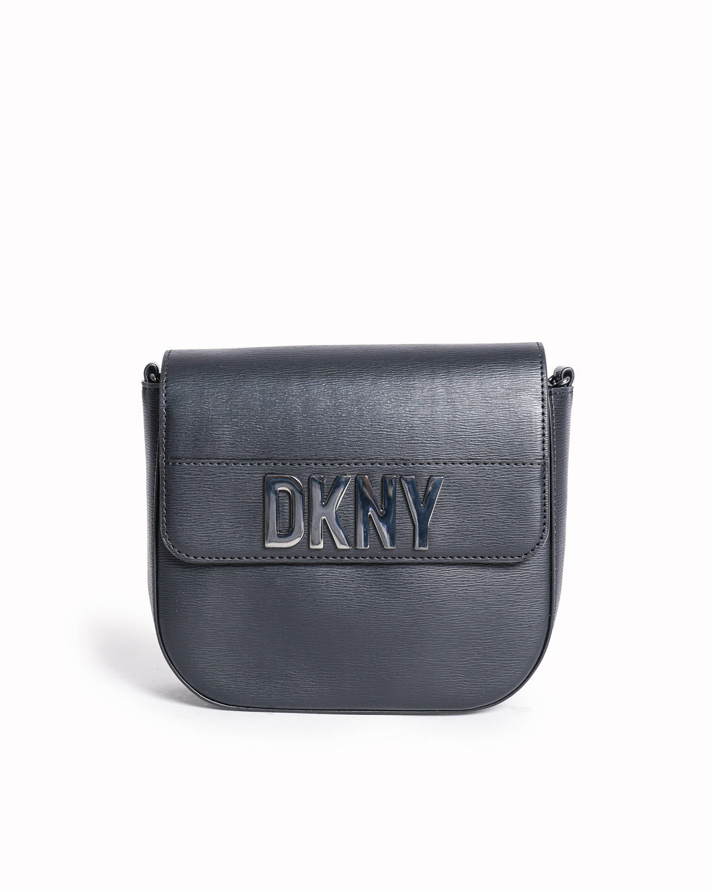 DKNY black textured leather crossbody bag