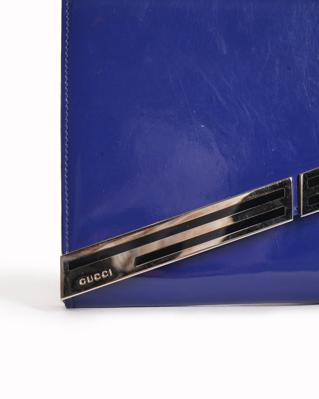 Gucci Sigrid patent leather maxi envelope clutch