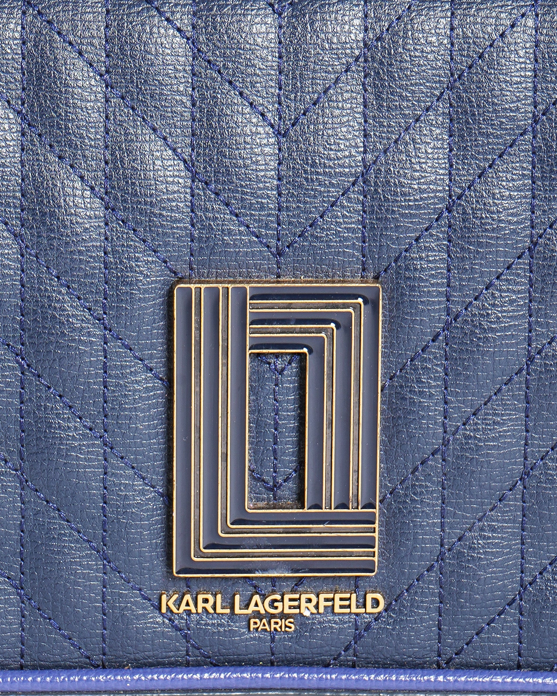 Karl Lagerfeld Paris Quilted Leather Crossbody Bag