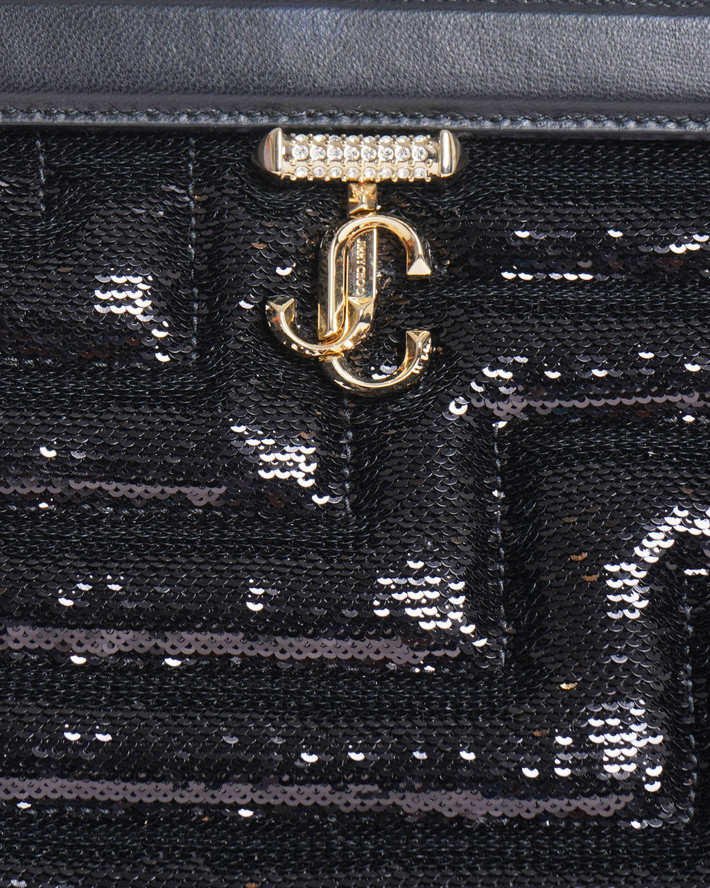 Jimmy choo avenue sequin embellished pouch bag