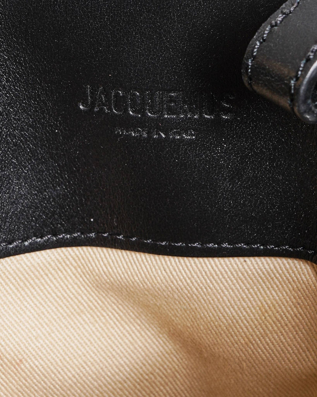 Jacquemus Le Petit Bambola Black leather bucket bag