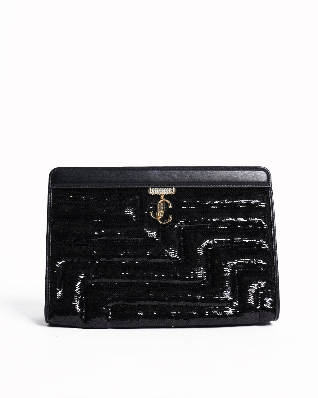 Jimmy choo avenue sequin embellished pouch bag
