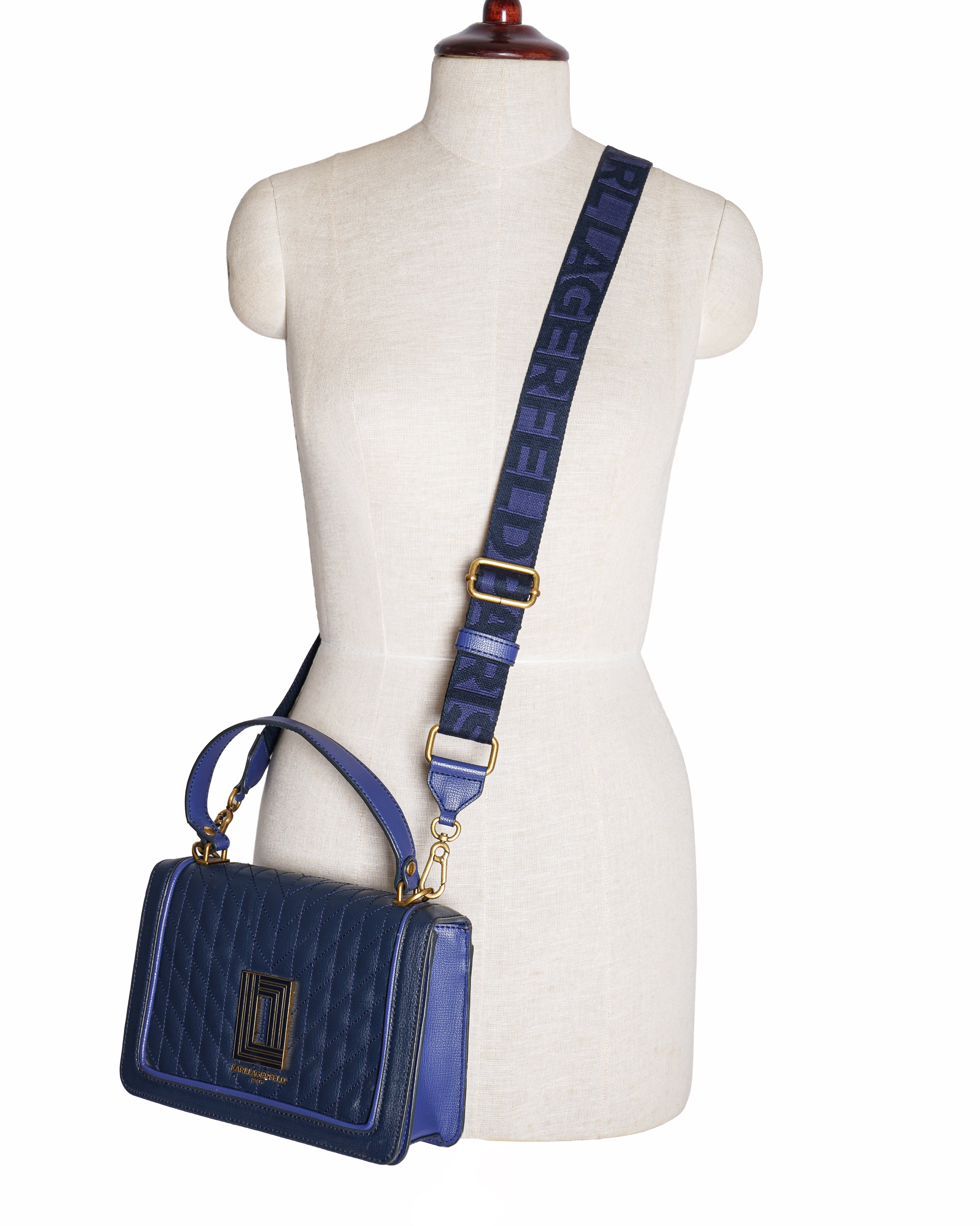 Karl Lagerfeld Paris Quilted Leather Crossbody Bag