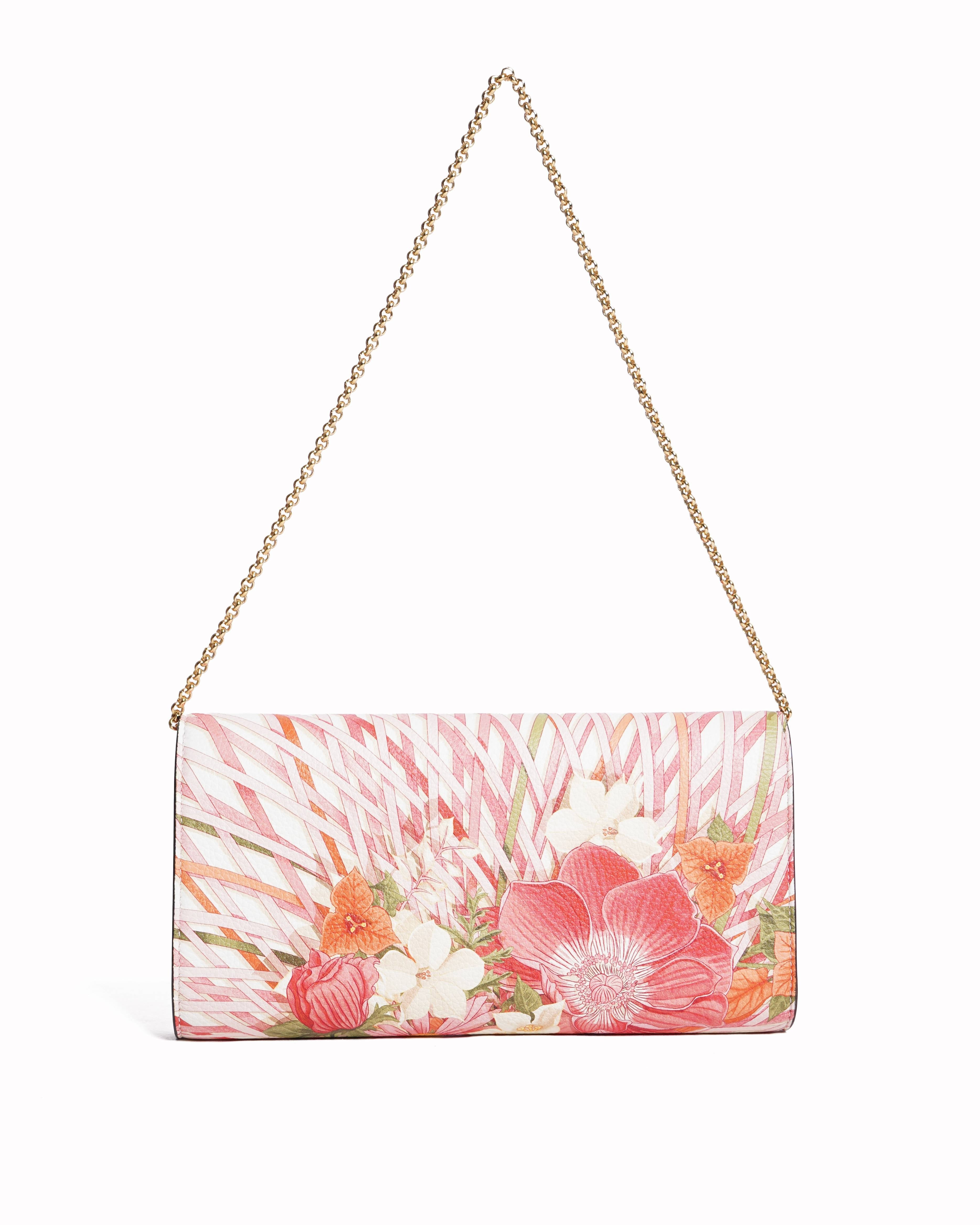 Salvatore Ferragamo floral print shoulder clutch bag