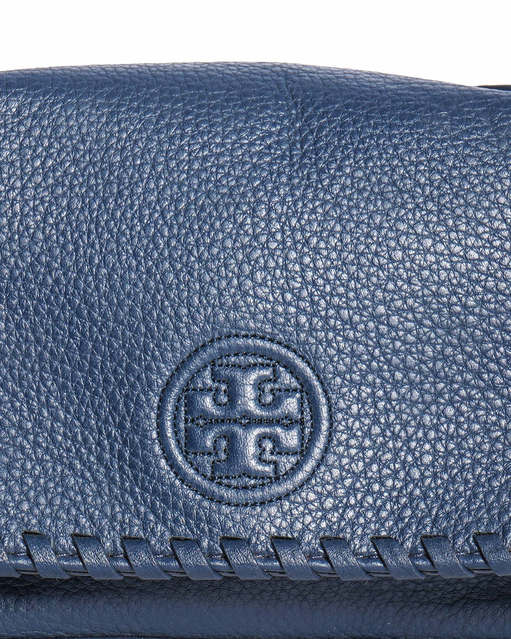 Tory Burch Blue Leather Marion Crossbody Bag