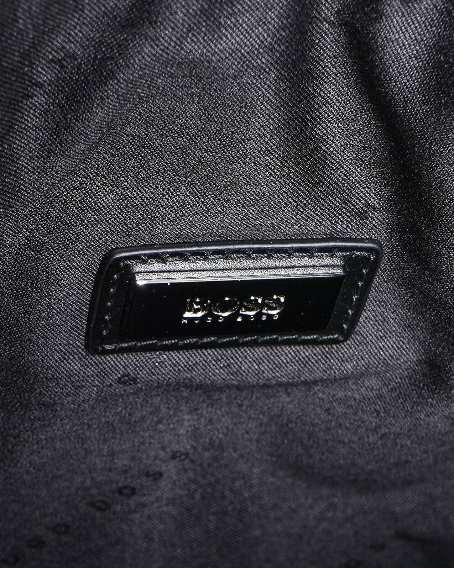 Hugo Boss Mens Leather Trim Messenger Bag