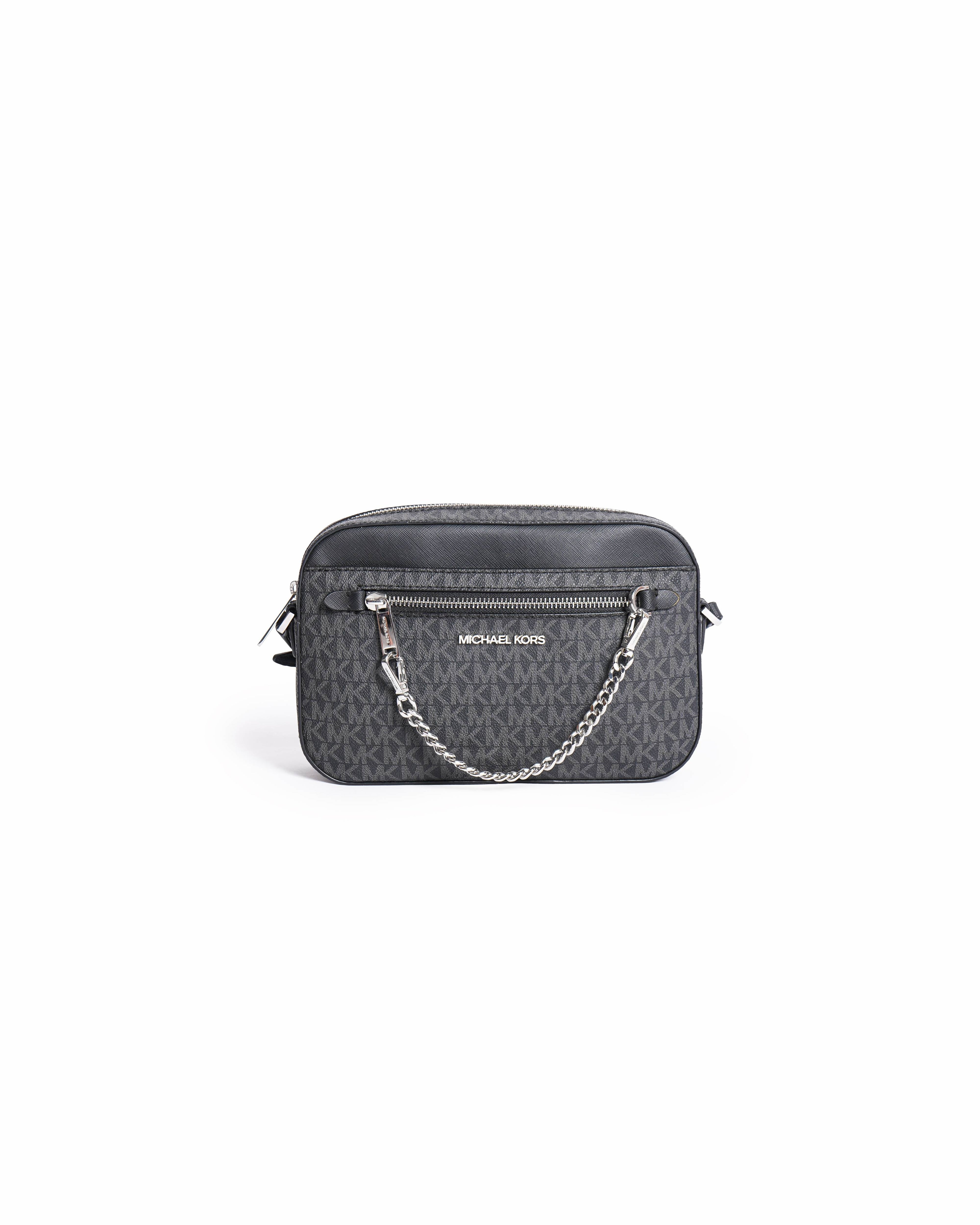 Michael kors jet set monogram camera crossbody bag